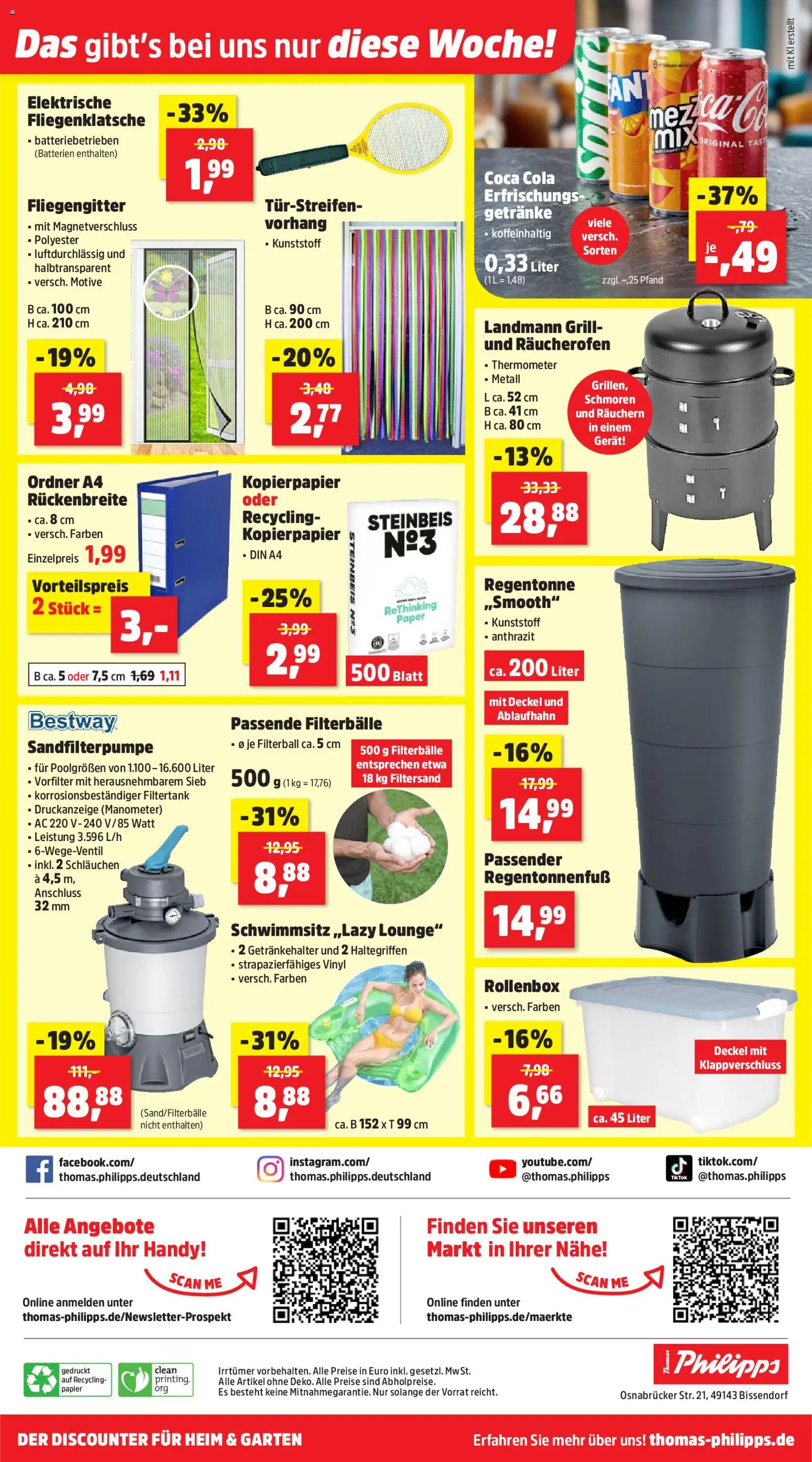 Thomas Philipps Prospekt – gültig ab 06.07.2026 | Seite: 17 | Produkte: Grill, Thermometer, Coca cola, Batterien