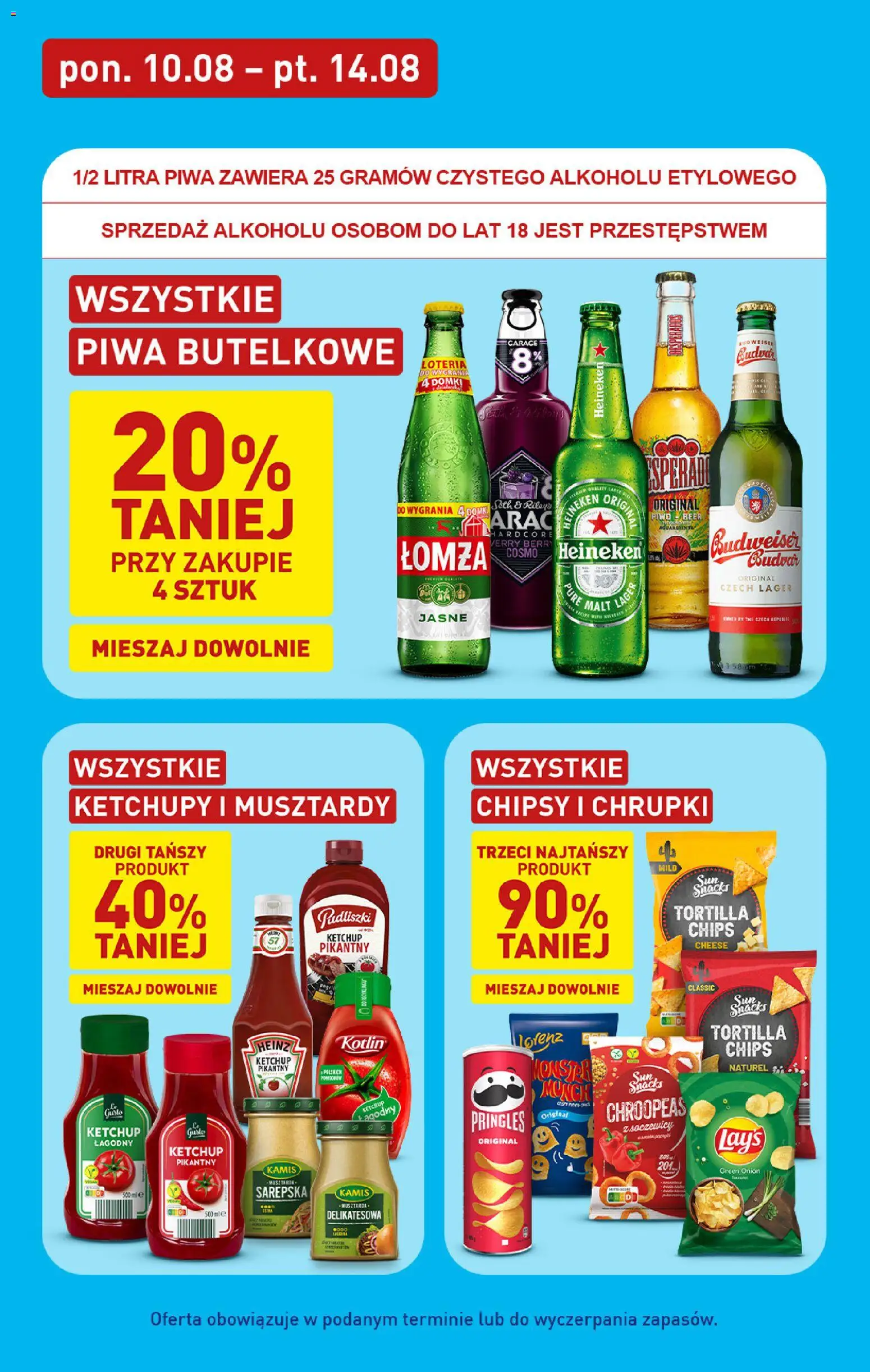 Aldi gazetka - Oferta weekendowa od 12.08.2026 | Strona: 6 | Produkty: Ketchup, Chrupki, Tortilla, Heineken