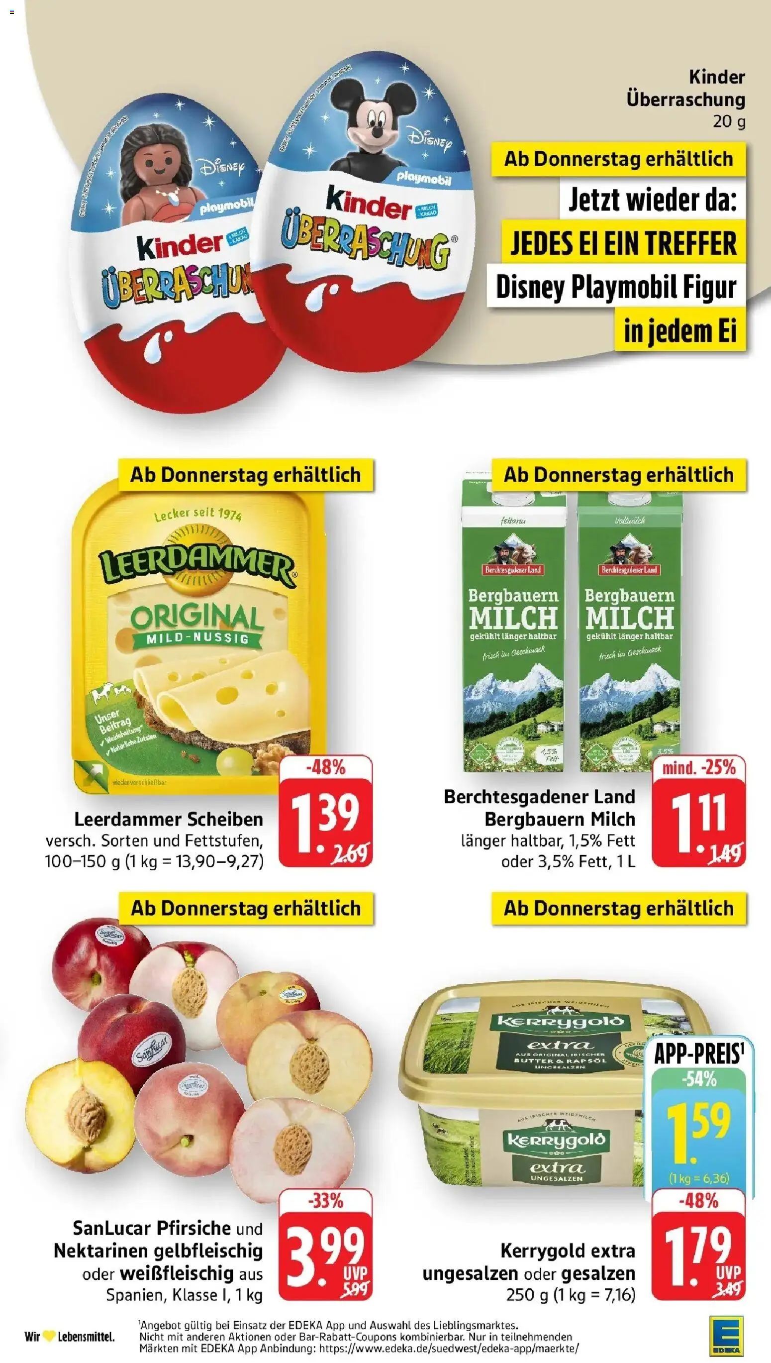 Edeka Prospekt Vaihingen-Kleinglattbach (ab 31.08.2026) » Angebote Online | Seite: 47 | Produkte: Butter, Nektarinen, Rapsöl, Leerdammer