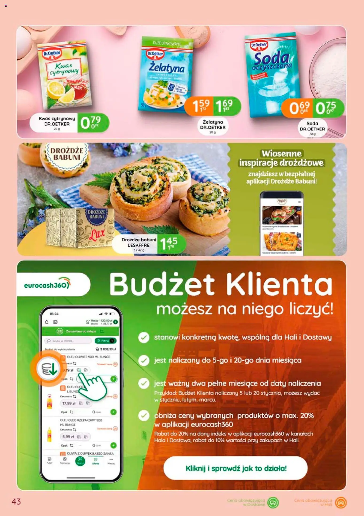 Eurocash gazetka od 28.05.2026 | Strona: 43 | Produkty: Oliwa z oliwek, Żelatyna, Olej