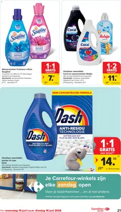 Carrefour market folder week 24 - Voorbeeld van een folder van Carrefour market, geldig van 10.06.2026 | Pagina: 21 | Producten: Poeder, Wasmiddel, Wasverzachter, Robijn