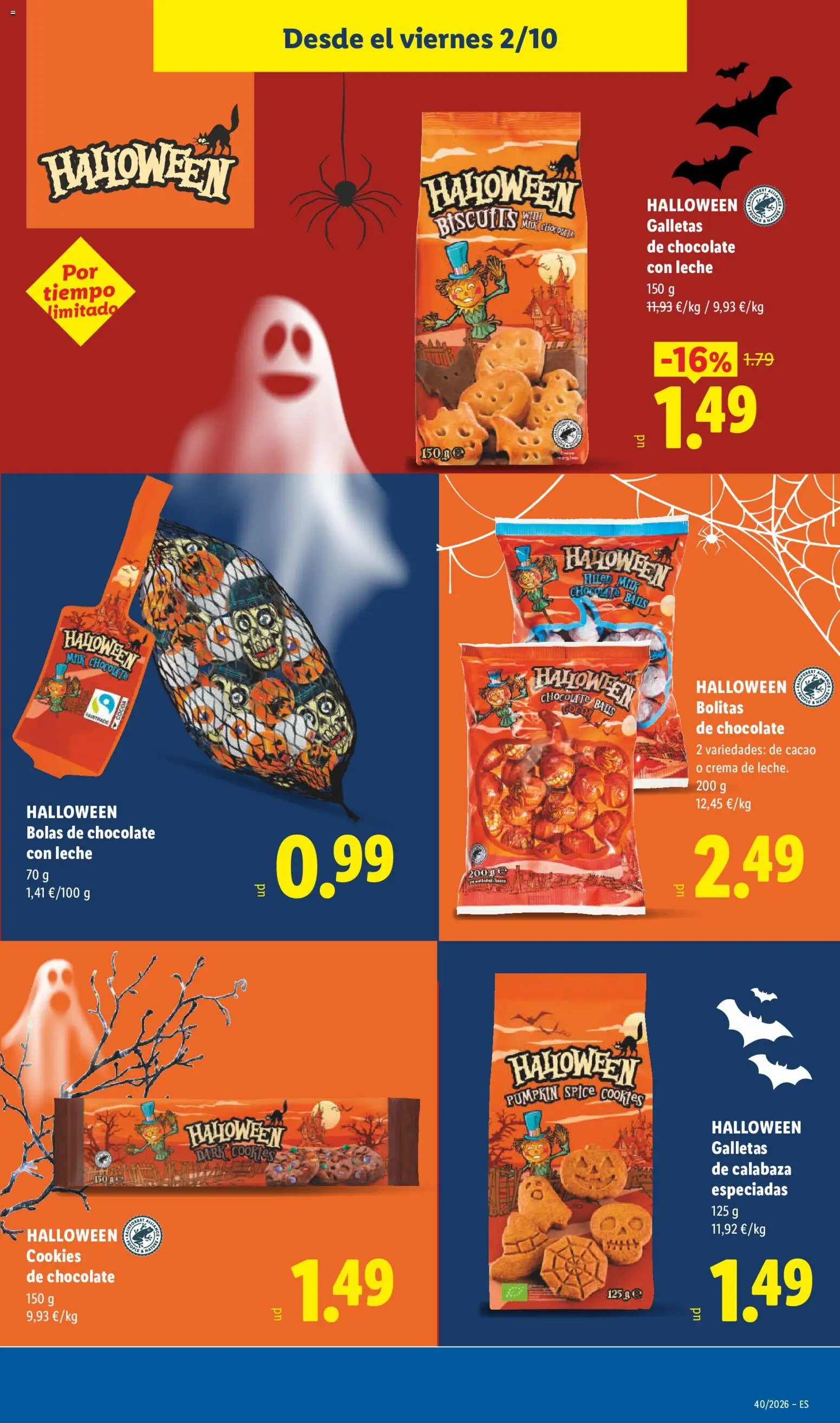 Lidl folleto Halloween │ válido desde el 02/10/2026 | Página: 7 | Productos: Leche, Galletas, Chocolate con leche, Bolitas de chocolate