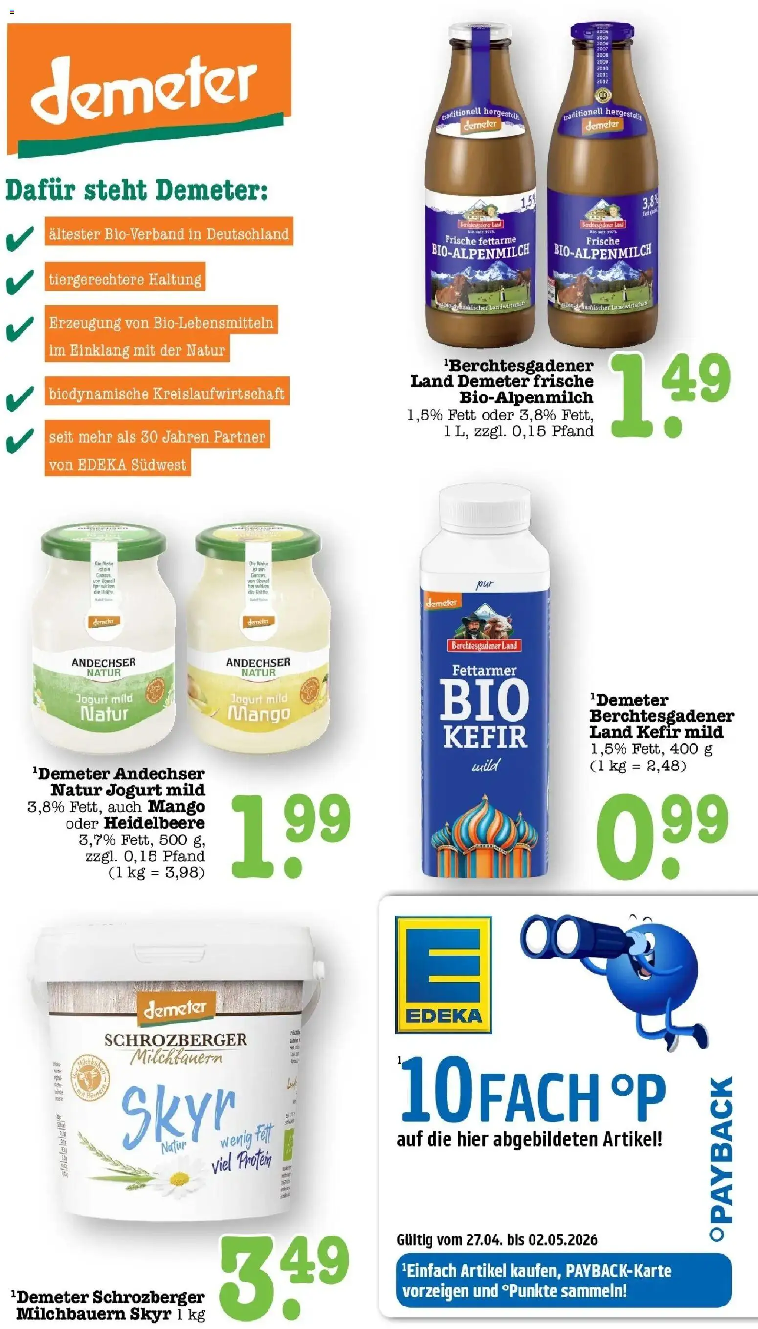 Edeka prospekt Wörth Am Rhein	 – gültig ab 27.04.2026 | Seite: 54 | Produkte: Kefir, Skyr, Mango