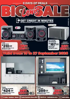 Lewis Stores specials catalogue – valid from 18/09/2026