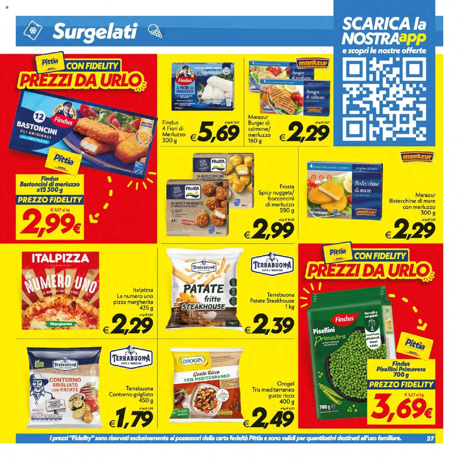Volantino SuperConveniente del 09/07/2026 | Pagina: 27 | Prodotti: Pizza, Merluzzo, Nuggets, Patate