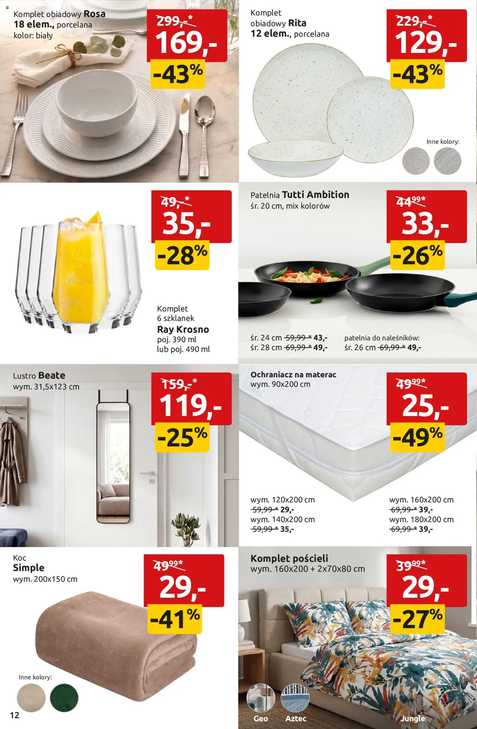 Black Red White promocje od 11.05.2026 | Strona: 12 | Produkty: Materac, Lustro, Patelnia