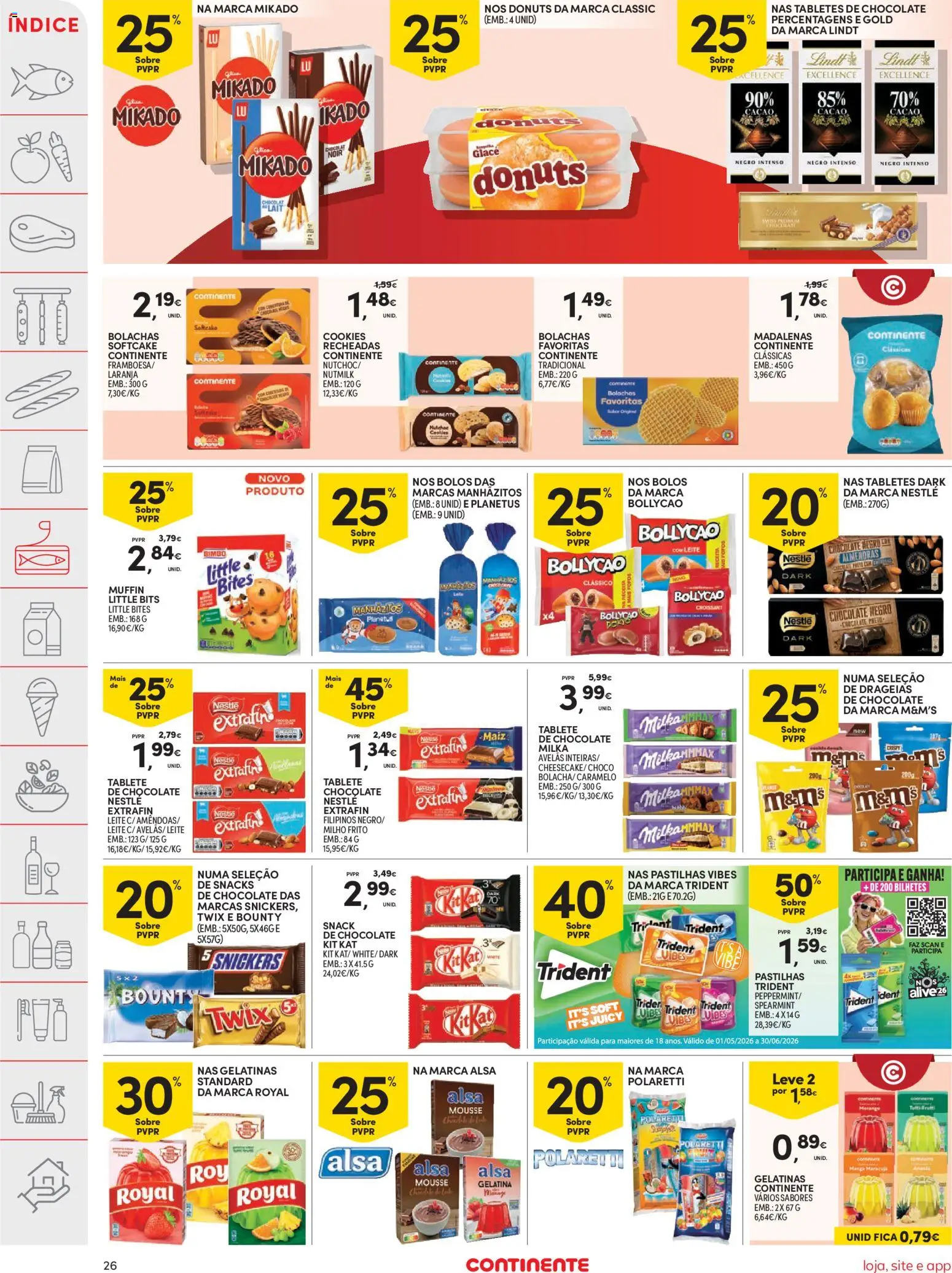 Continente folheto │ válido de 23/06/2026 | Página: 28 | Produtos: Gelatina, Manhãzitos, Nestlé, Milho