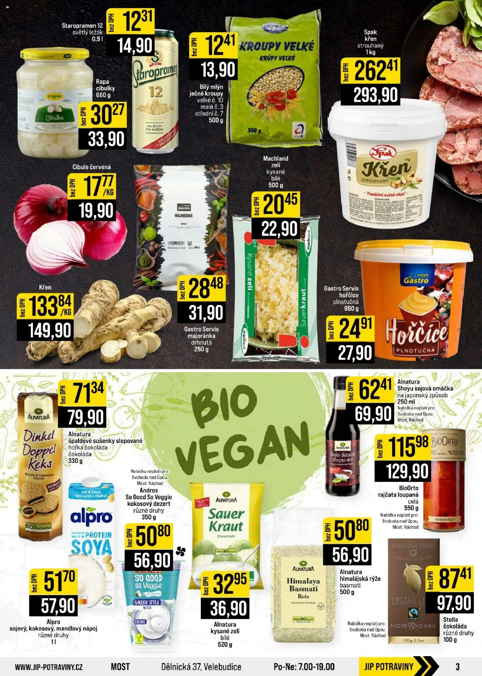 Jip leták - Cash & Carry od 21.10.2026 | Strana: 3 | Produkty: Rajčata, Staropramen 12, Potraviny, Cibule