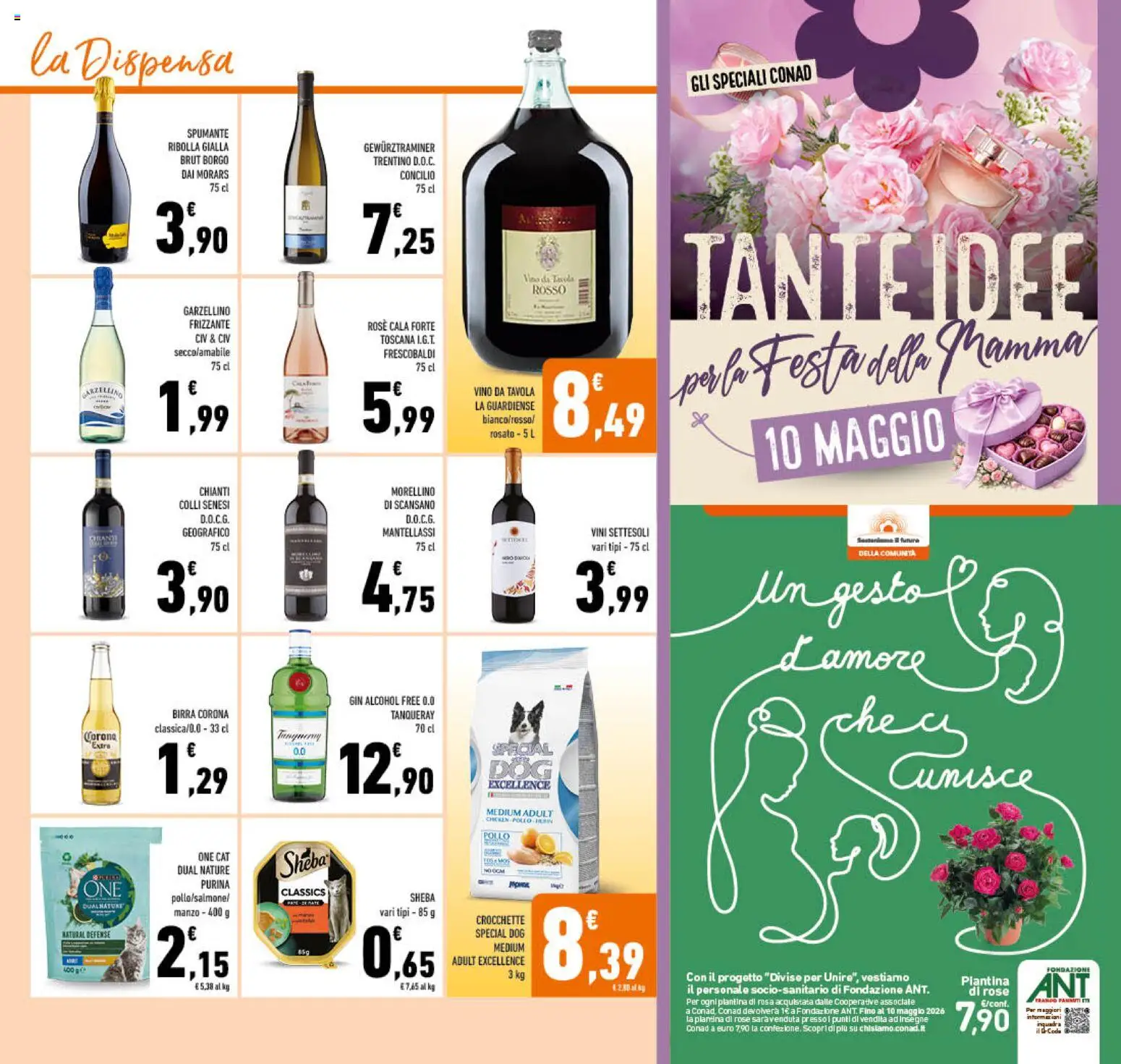 Volantino Conad del 06.05.2026 | Pagina: 19 | Prodotti: Birra, Gin, Vino, Crocchette