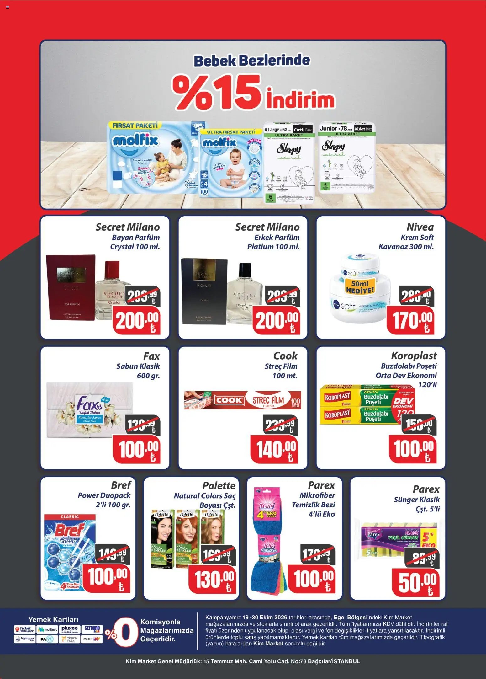 Kim Market Katalog - 19 Ekim 2026 tarihinden itibaren geçerlidir | Sayfa: 11 | Ürünler: Krem, Sabun, Parfüm, Buzdolabı