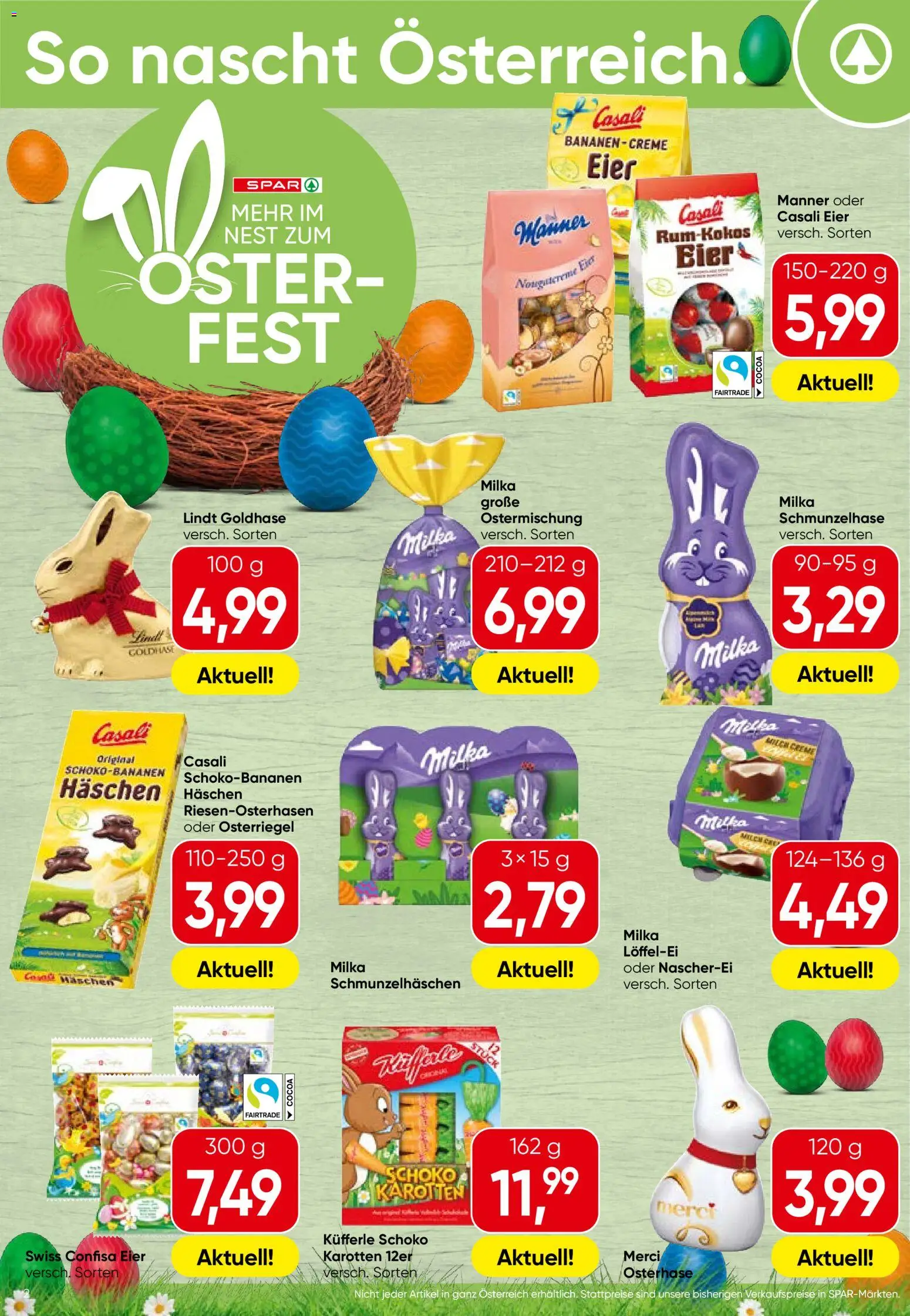 Spar Flugblatt - Steiermark gültig ab 19.03.2026 | Seite: 2 | Produkte: Creme, Eier, Bananen