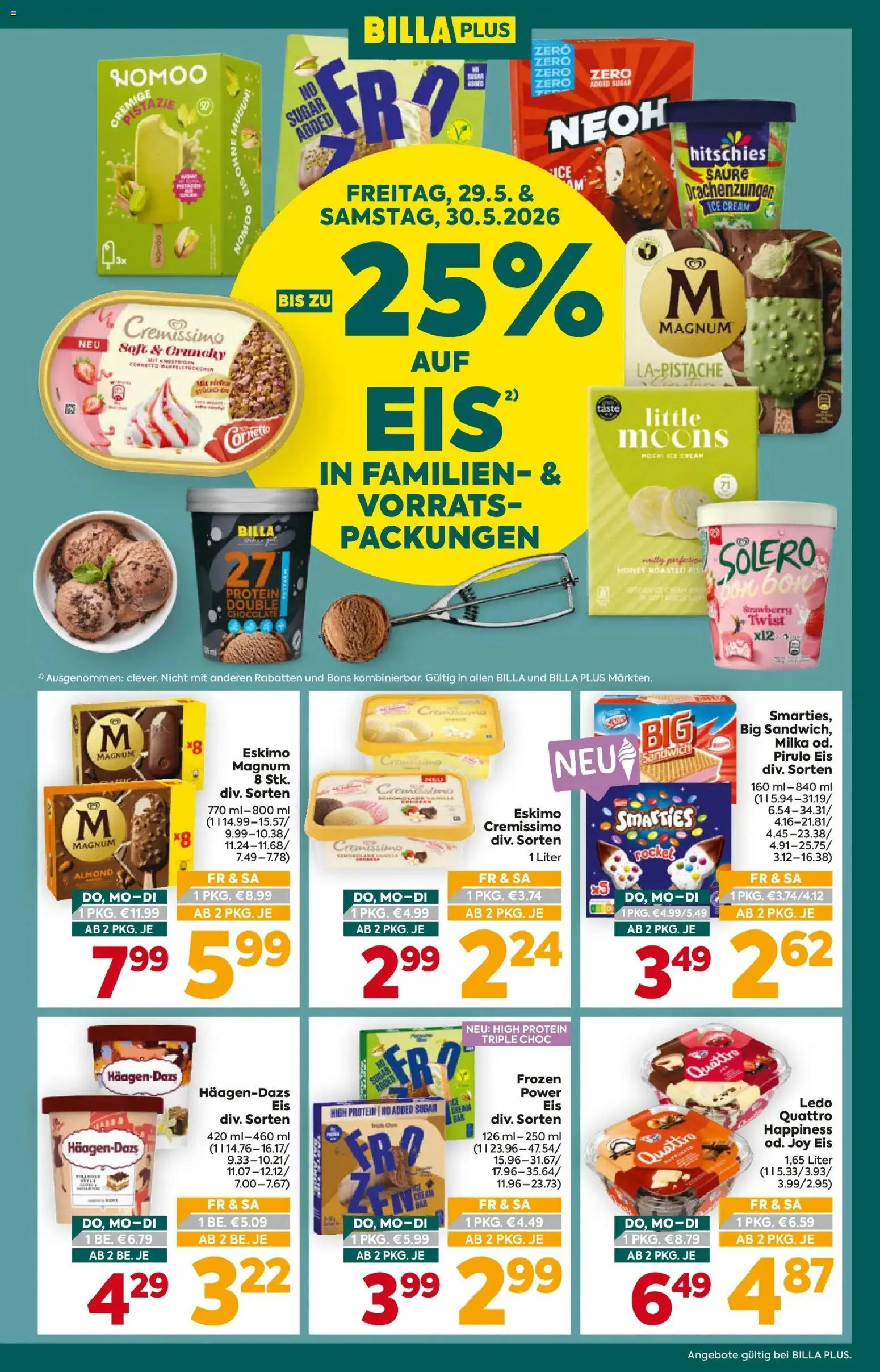 Billa Plus Flugblatt - Oberösterreich gültig ab 28.05.2026 | Seite: 3 | Produkte: Eis, Schokolade