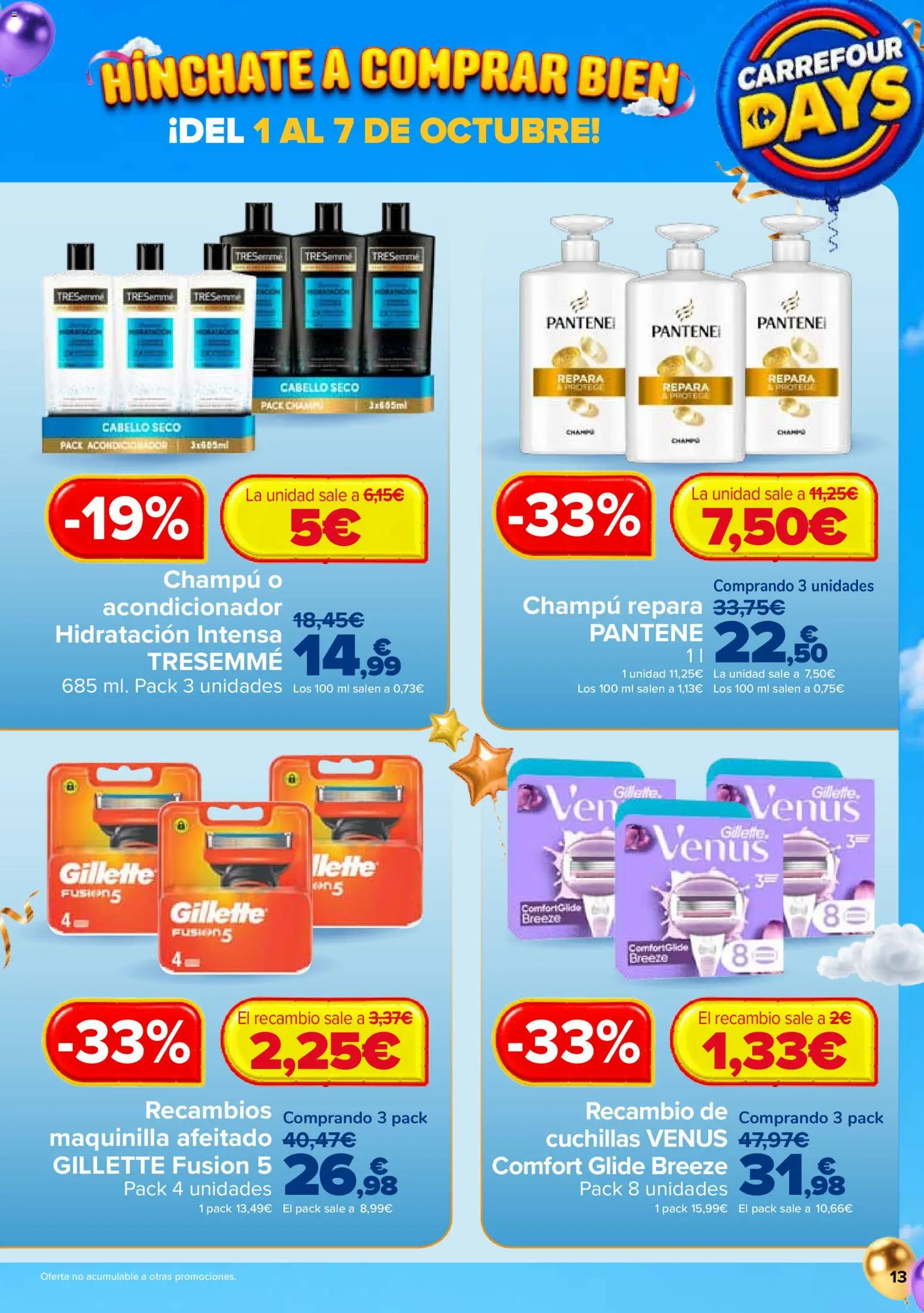 Carrefour Days │ válido desde el 01/10/2026 | Página: 13 | Productos: Champú, Acondicionador