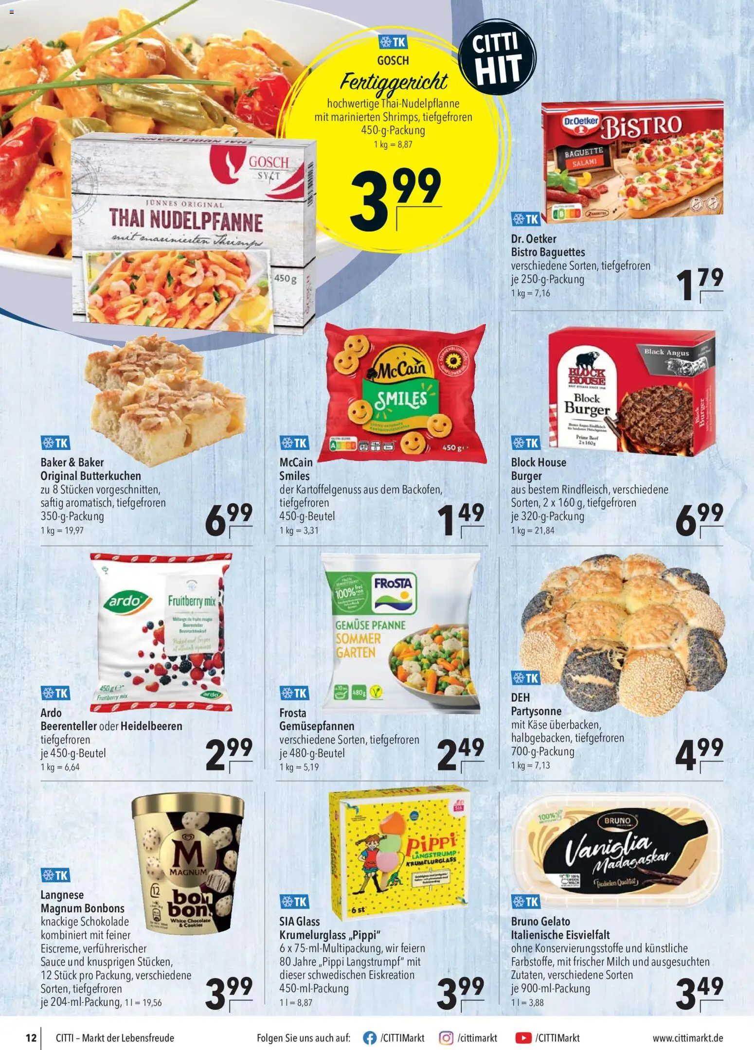 CITTI Markt Prospekt – gültig ab 24.06.2026 | Seite: 12 | Produkte: Käse, McCain, Heidelbeeren, Gemüse