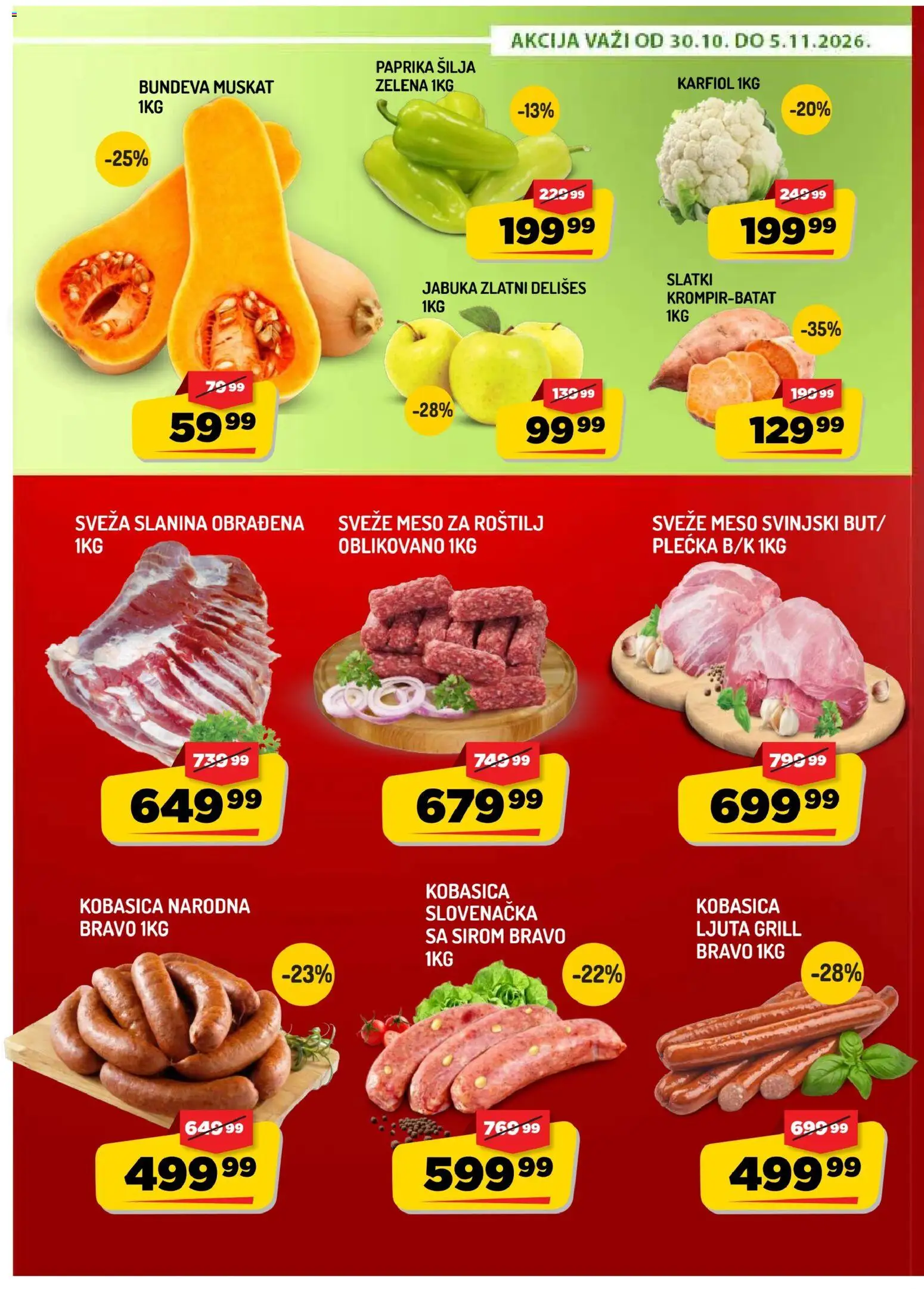 Aman katalog - važi od 30.10.2026 | Strana: 2 | Proizvode: Karfiol, Meso, Bundeva, Kobasica