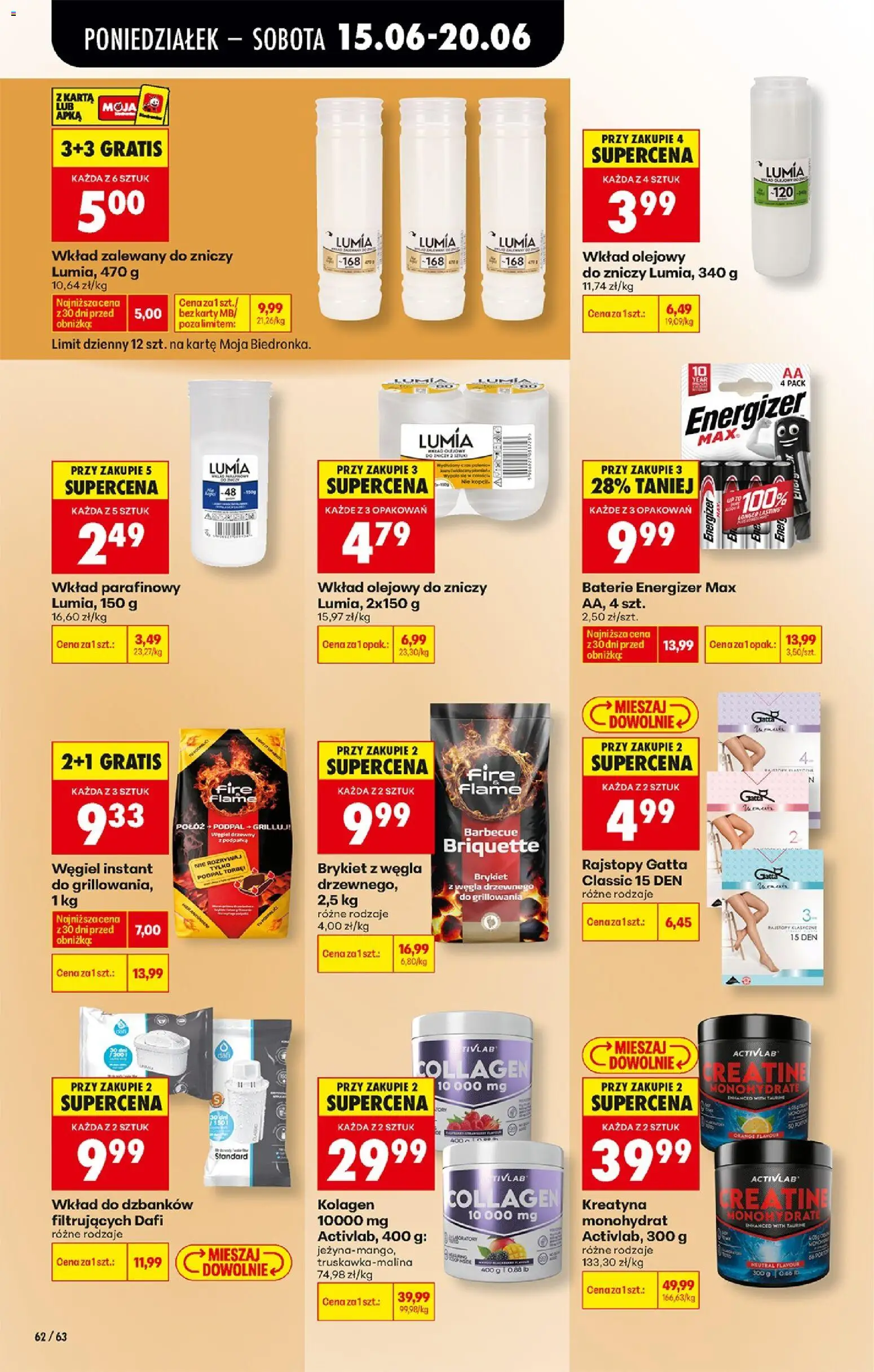 Biedronka gazetka od poniedziałku od 15.06.2026 | Strona: 82 | Produkty: Karta, Rajstopy, Baterie, Gatta
