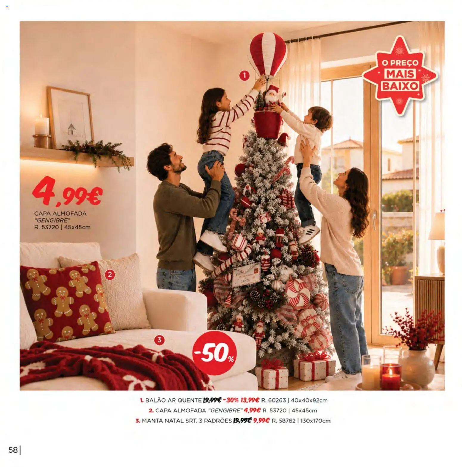 Espaço Casa Catálogo de Natal 2026 │ válido de 06/10/2026 | Página: 58 | Produtos: Gengibre, Almofada, Manta