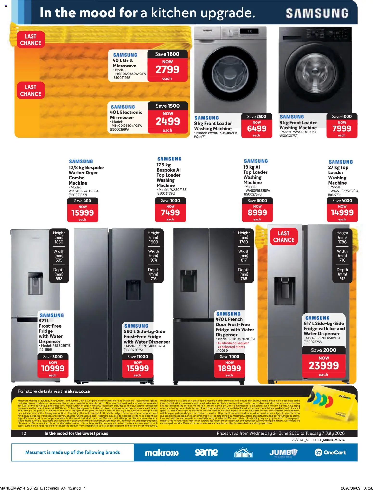 New Makro catalogue – valid from 24/06/2026 | Page: 12 | Products: Grill, Microwave, Stock, Water
