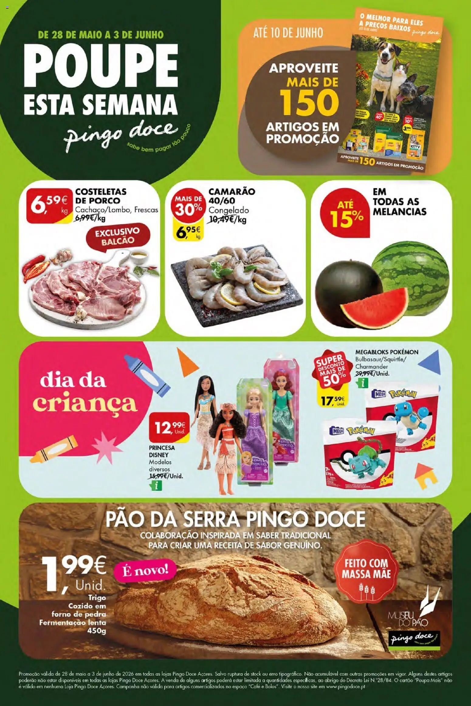 Pingo Doce Poupe Esta Semana Açores │ válido de 28.05.2026 | Página: 1 | Produtos: Forno, Camarão, Pão, Café
