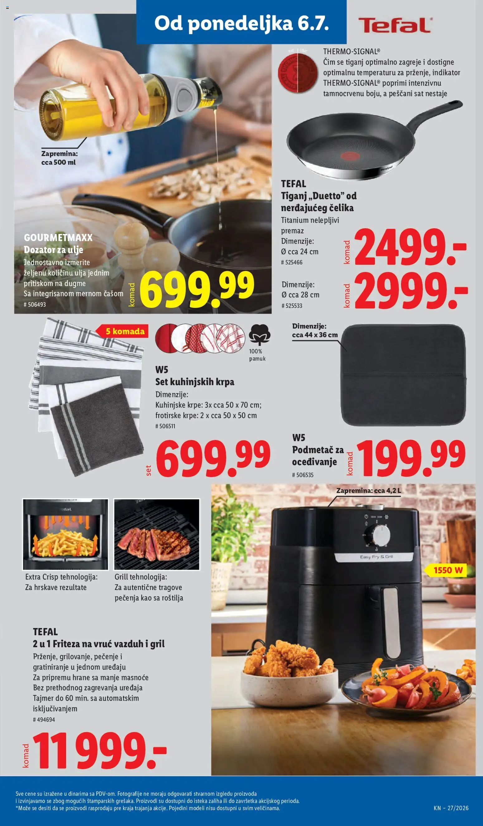 Lidl katalog - važi od 02.07.2026 | Strana: 81 | Proizvode: W5, Kuhinjske krpe, Friteza, Tiganj