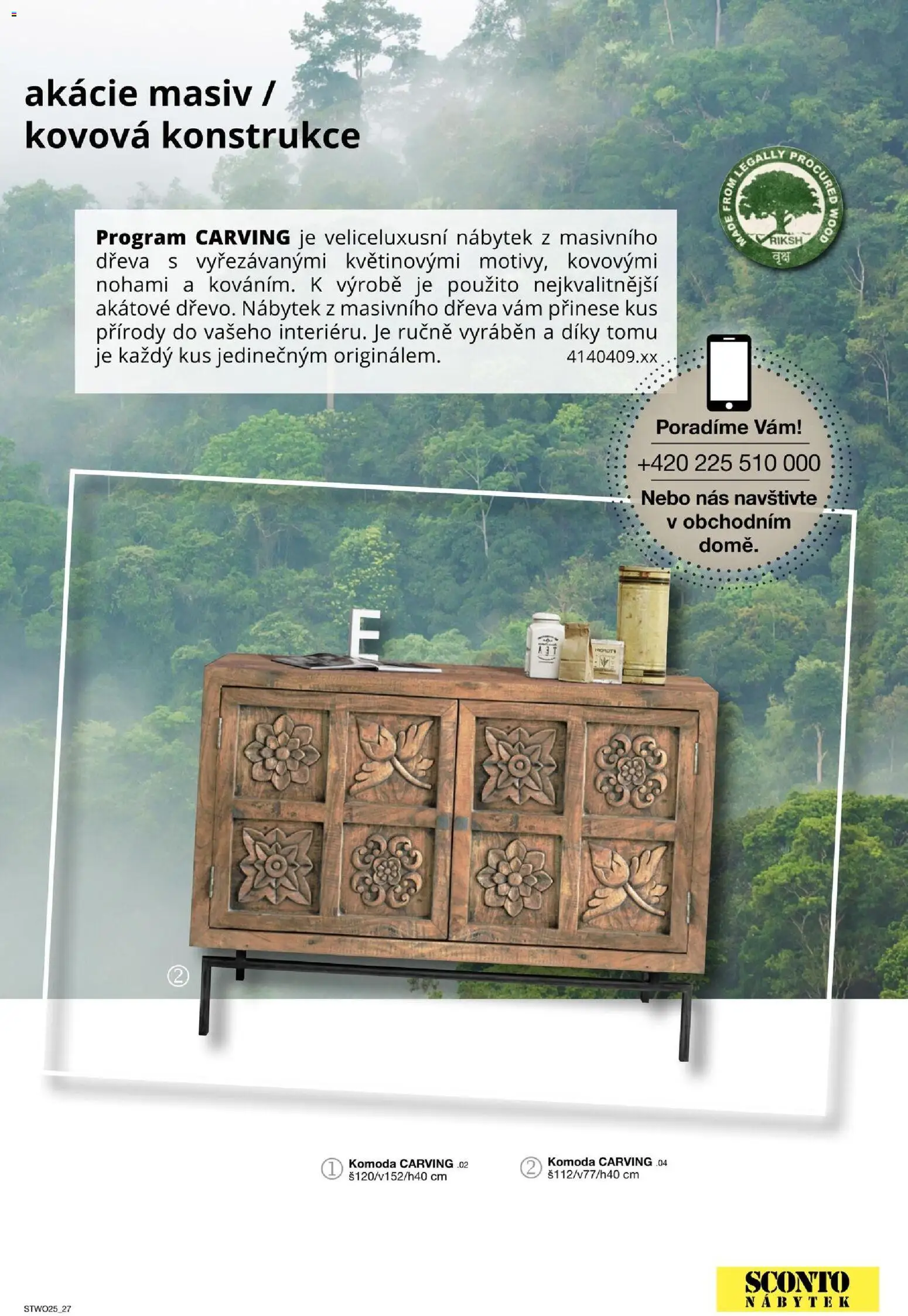 Sconto nábytek katalog - Nábytek z masivu od 01.01.2026 | Strana: 27 | Produkty: Nábytek, Komoda