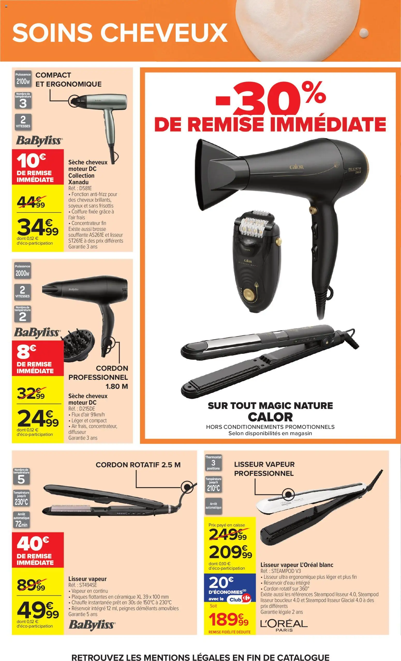 {H1} | Page: 12 | Produits: Diffuseur, Lisseur, Brosse, Réservoir d'eau
