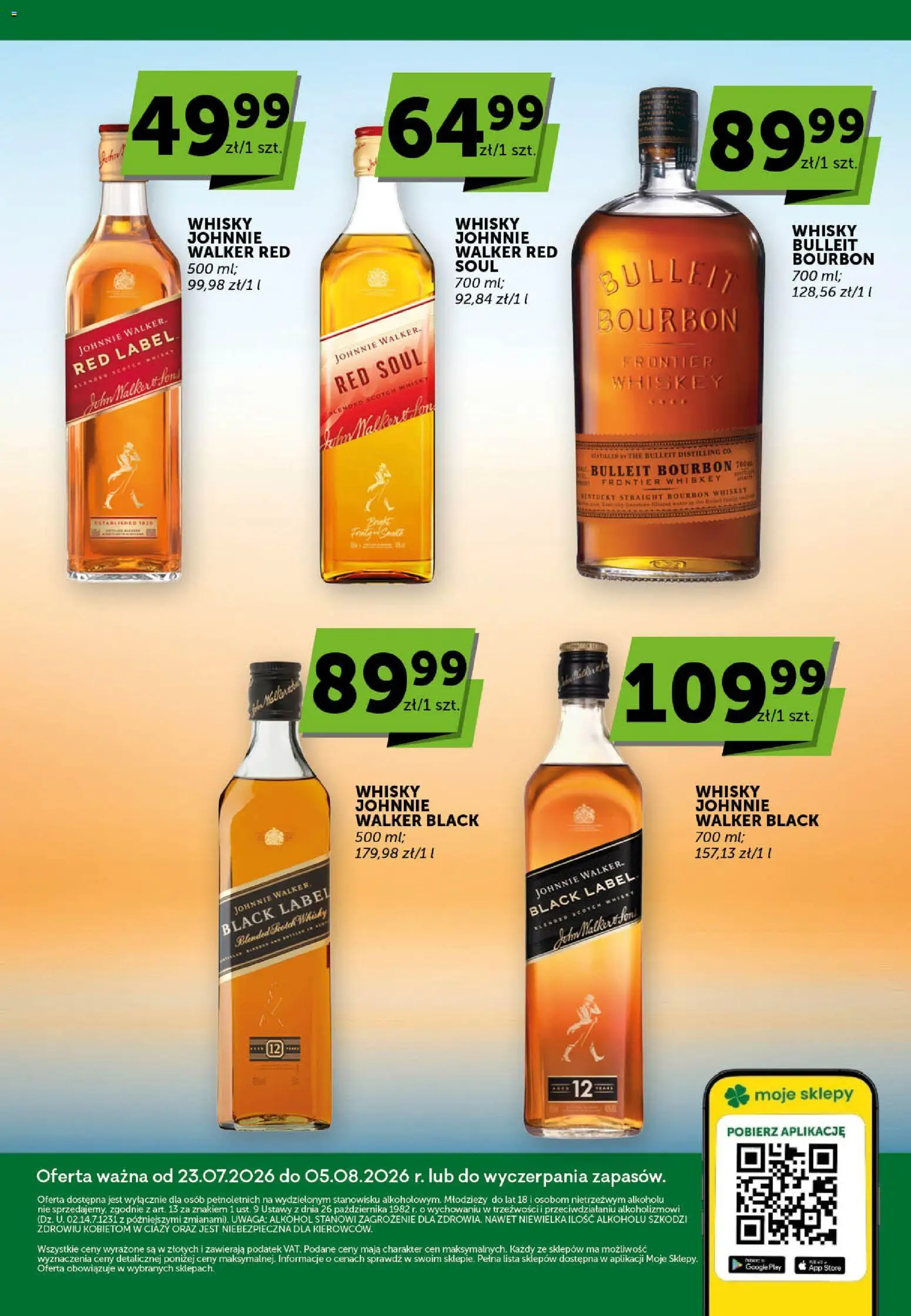 Groszek gazetka - Katalog alkoholowy od 23.07.2026 | Strona: 10 | Produkty: Red label, Black Label, Alkohol, Whisky