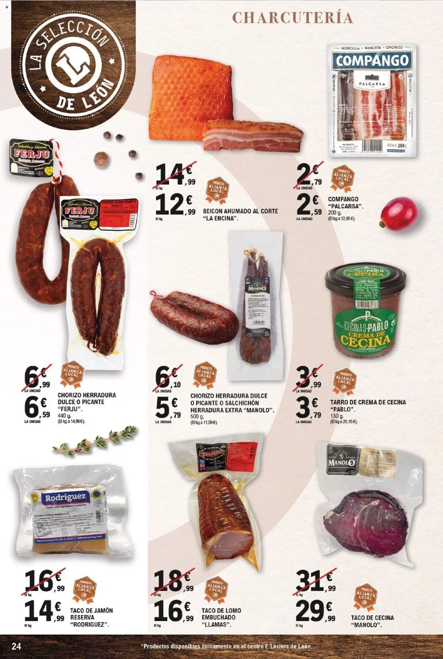 E.Leclerc - León │ válido desde el 21/09/2026 | Página: 24 | Productos: Dulce, Lomo, Crema, Morcilla