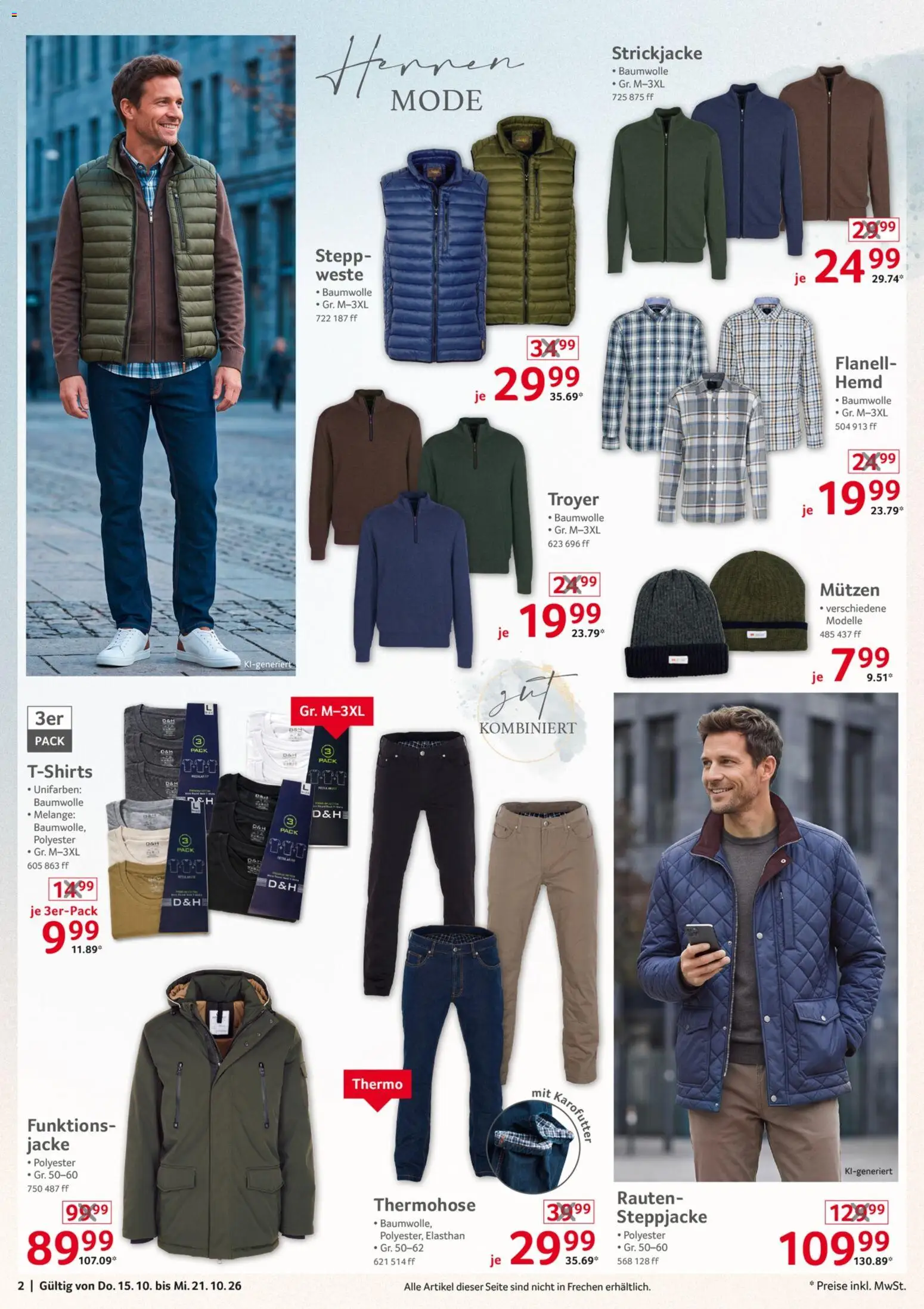 Selgros  Non Food – gültig ab 15.10.2026 | Seite: 2 | Produkte: Steppjacke, Hemd, Weste, Strickjacke