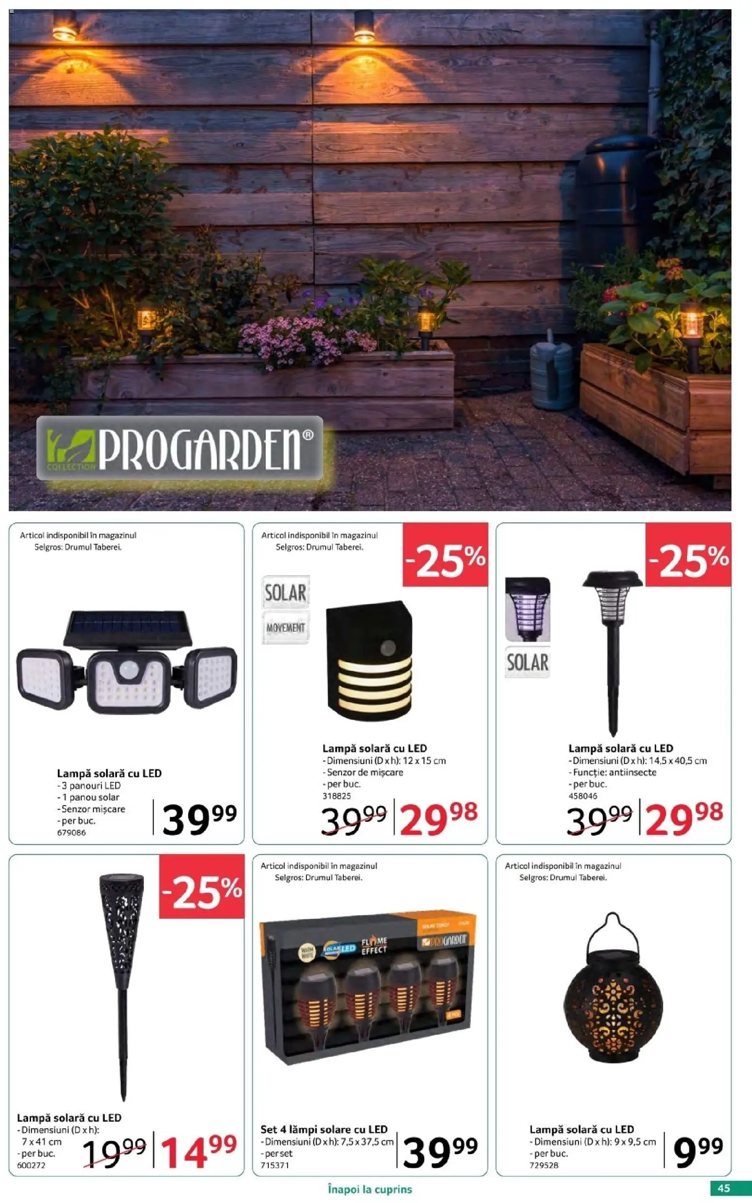 Noul catalog Selgros – valabil de la 17.04.2026 | Pagină: 45 | Produse: T cetveli, Babak, Lampă, Panou solar