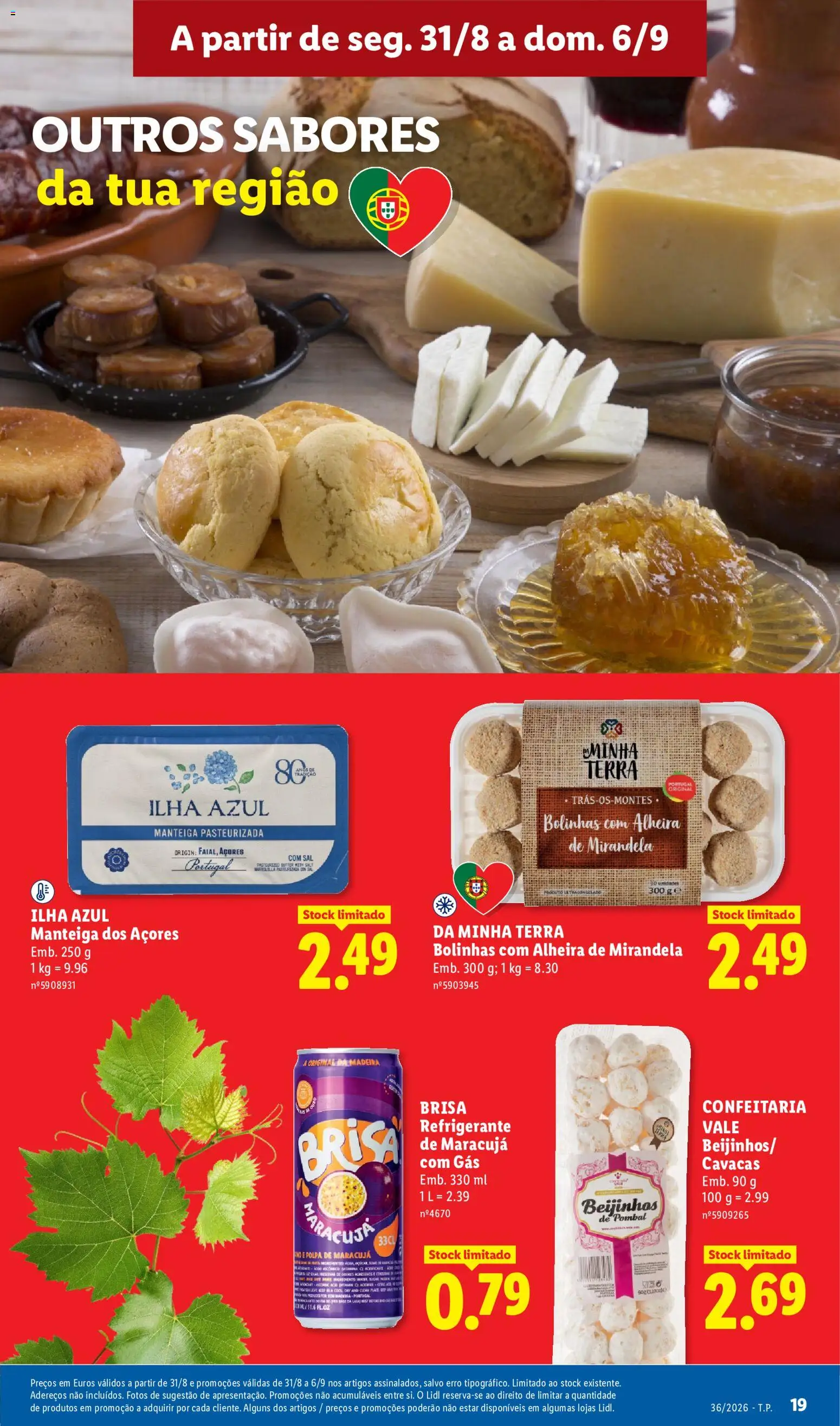 Lidl folheto │ válido de 31/08/2026 | Página: 19 | Produtos: Refrigerante, Manteiga, Soda, Alheira