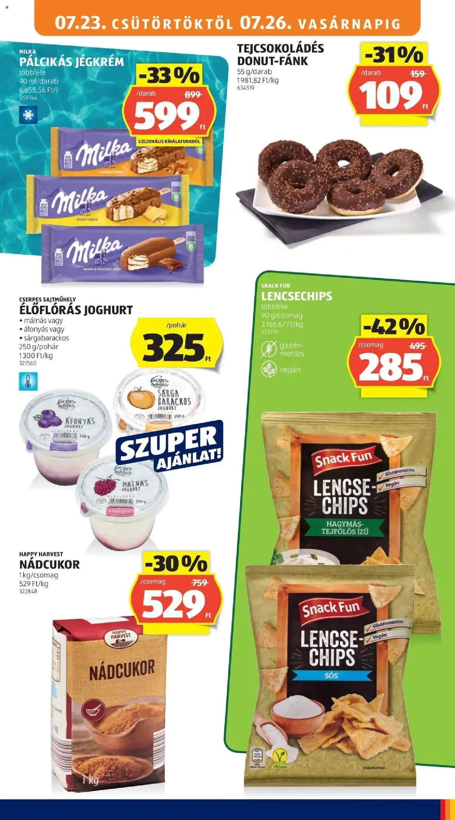 Aldi akciós ujság - amely érvényes a következő dátumtól: 2026.07.18. | Oldal: 17 | Termékek: Chips, Sajt, Vegán, Jégkrém
