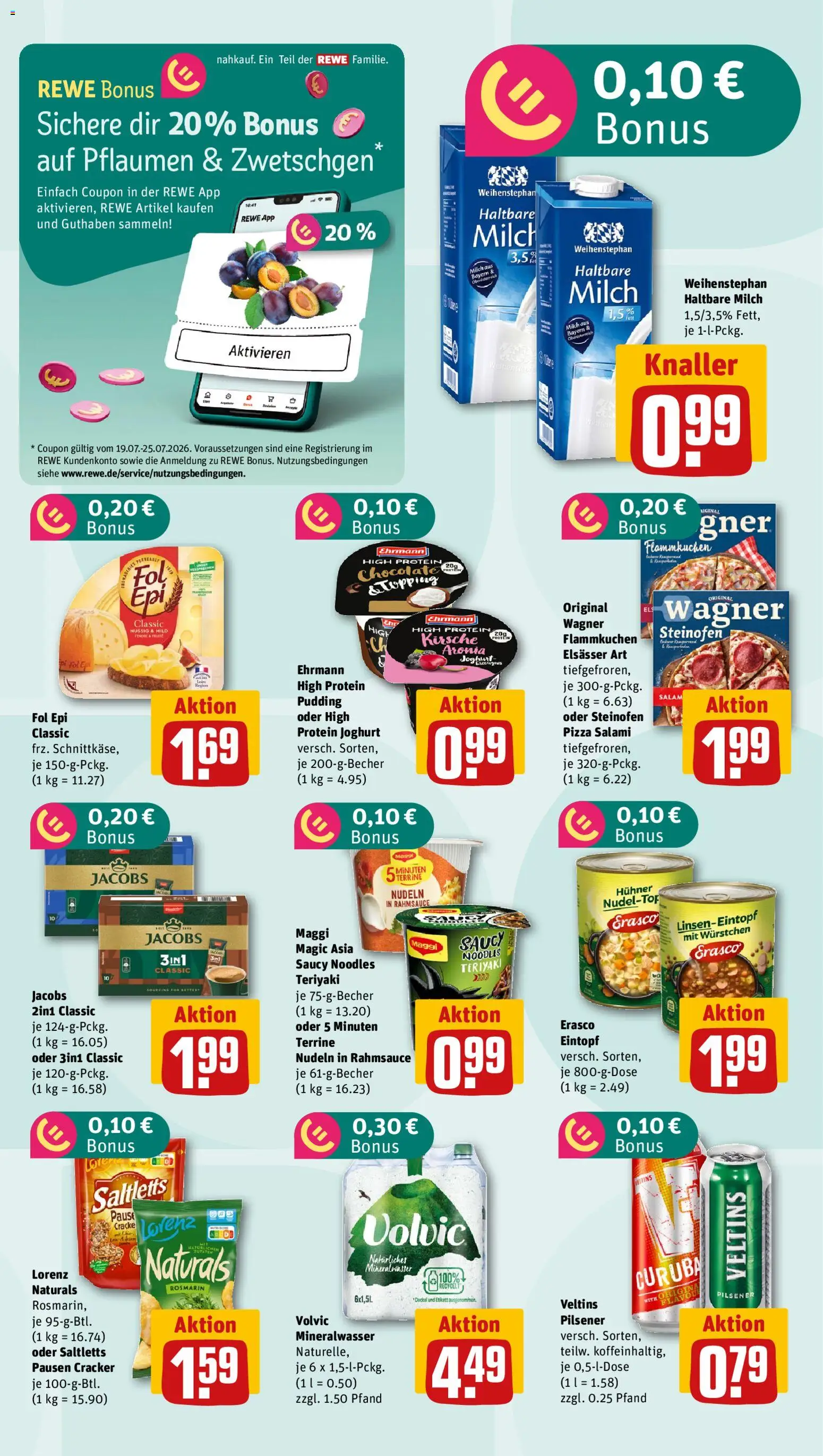 Nahkauf Prospekt – gültig ab 20.07.2026 | Seite: 6 | Produkte: Joghurt, Pudding, Pizza, Nudeln