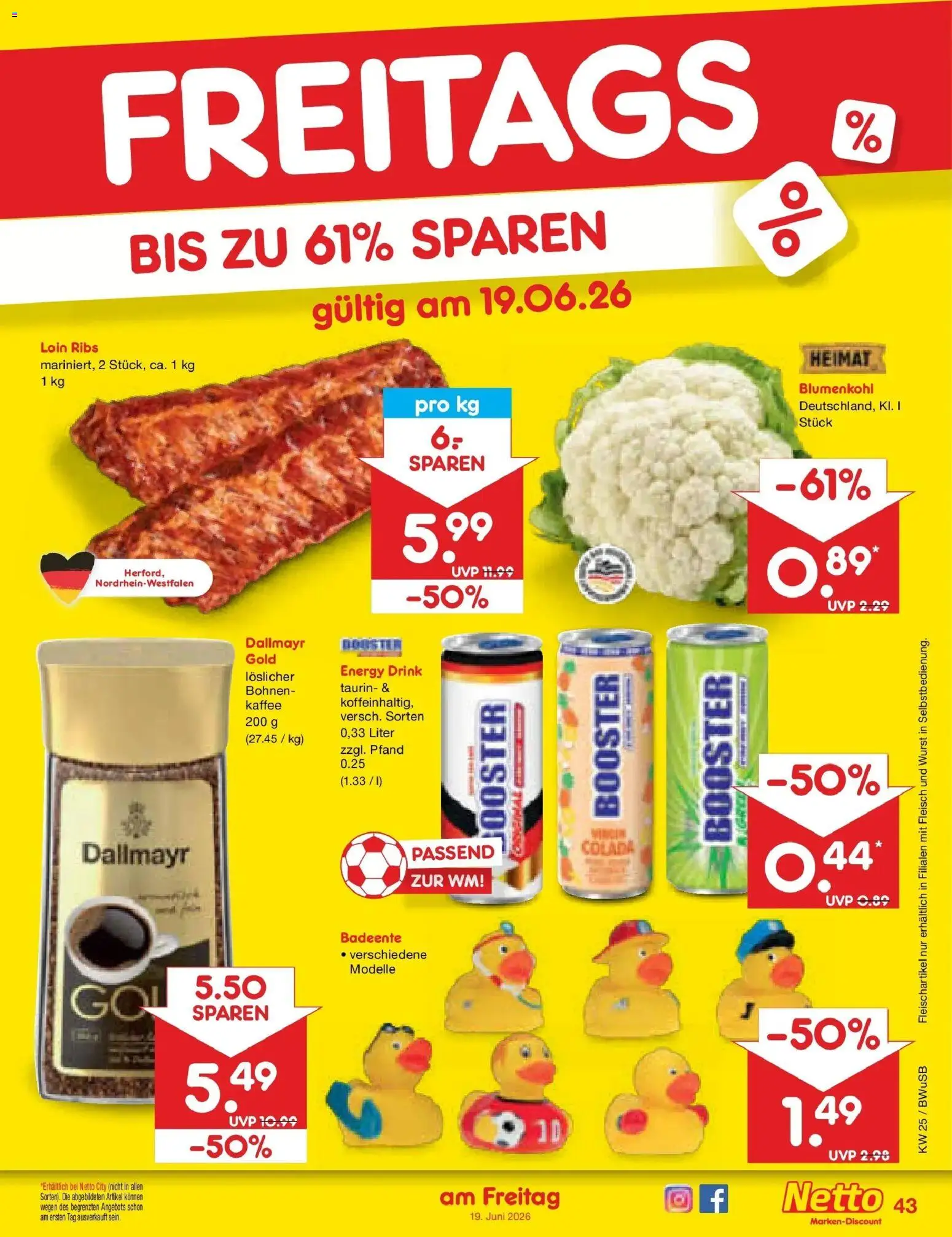 Netto Marken-Discount Prospekt Stemwede-Dielingen – gültig ab 15.06.2026 | Seite: 53 | Produkte: Kaffee, Dallmayr, Blumenkohl, Fleisch