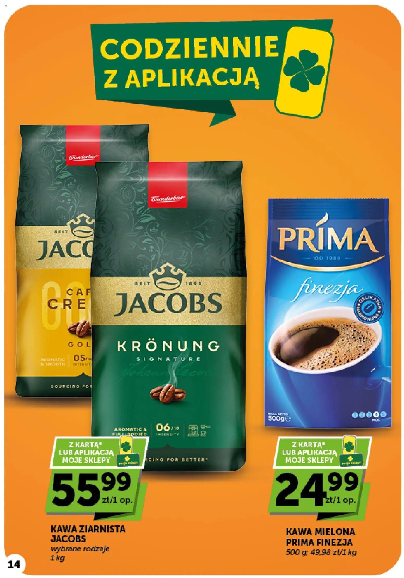Groszek gazetka od 01.10.2026 | Strona: 14 | Produkty: Jacobs, Kawa ziarnista, Kawa, Kawa mielona