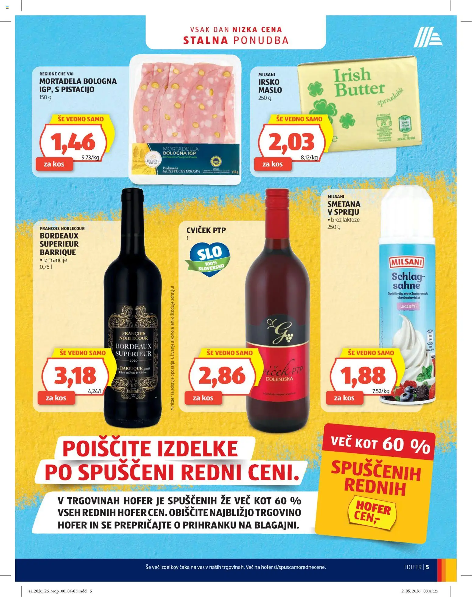 Hofer SI katalog | vrijedi od 10.06.2026 | Stranica: 5 | Proizvodi: Mortadela
