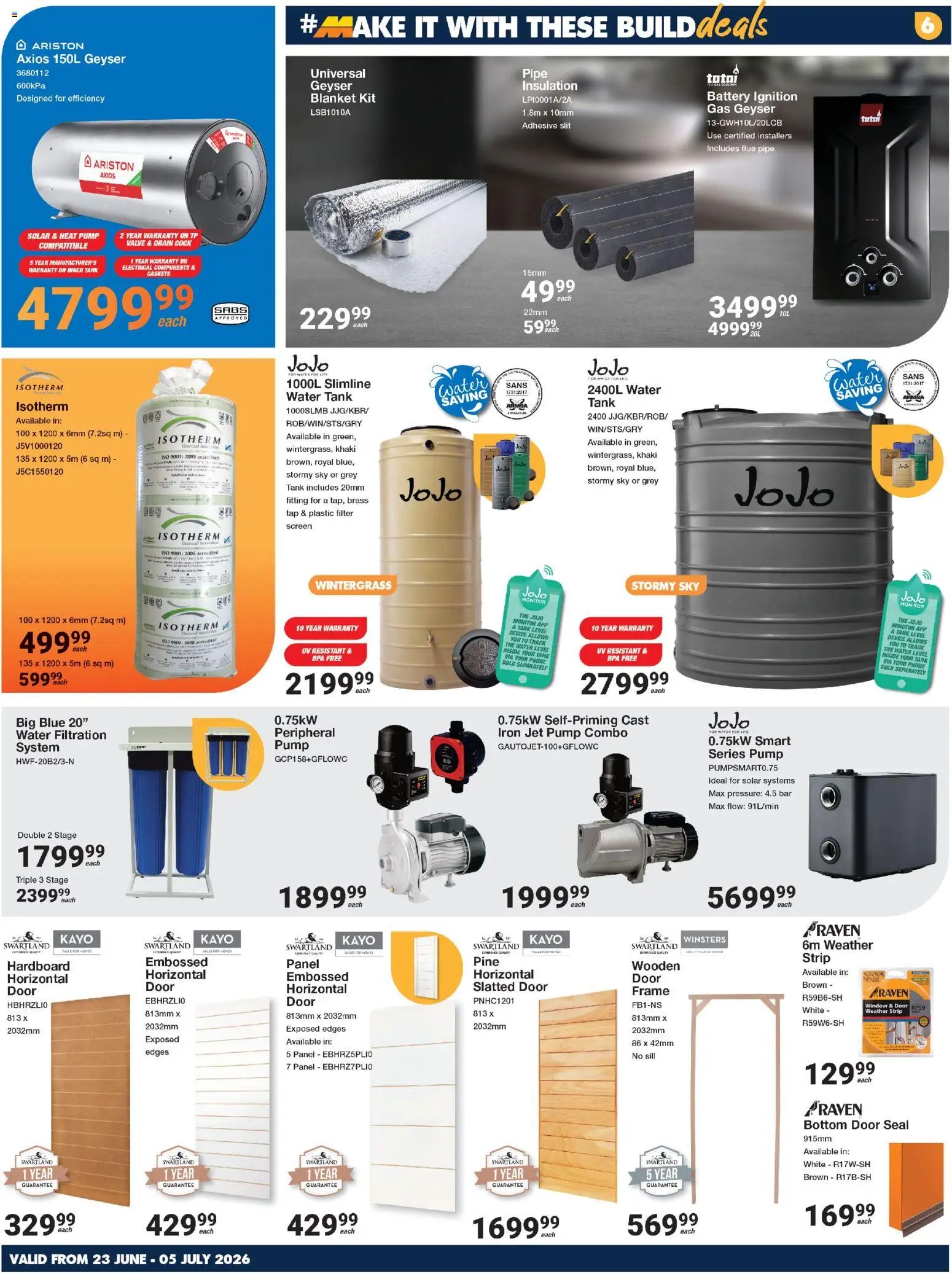 New MICA catalogue – valid from 23/06/2026 | Page: 6 | Products: Frame, Tank, Adhesive, Water