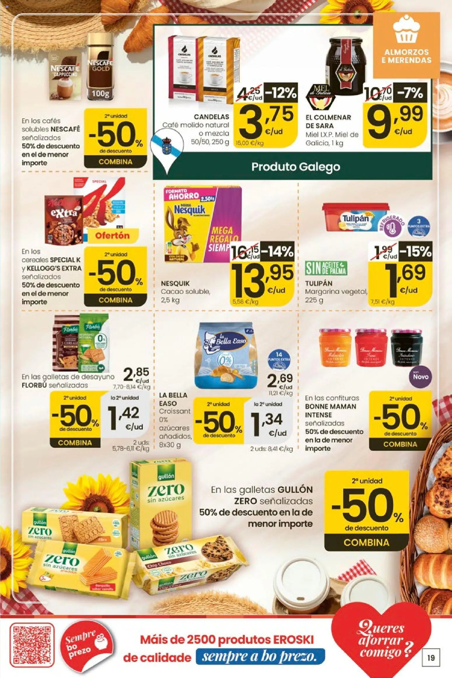 Eroski Ofertóns de verán │ válido desde el 11.06.2026 | Página: 19 | Productos: Café, Café molido, Galletas, Φρυγανιές σικάλεως