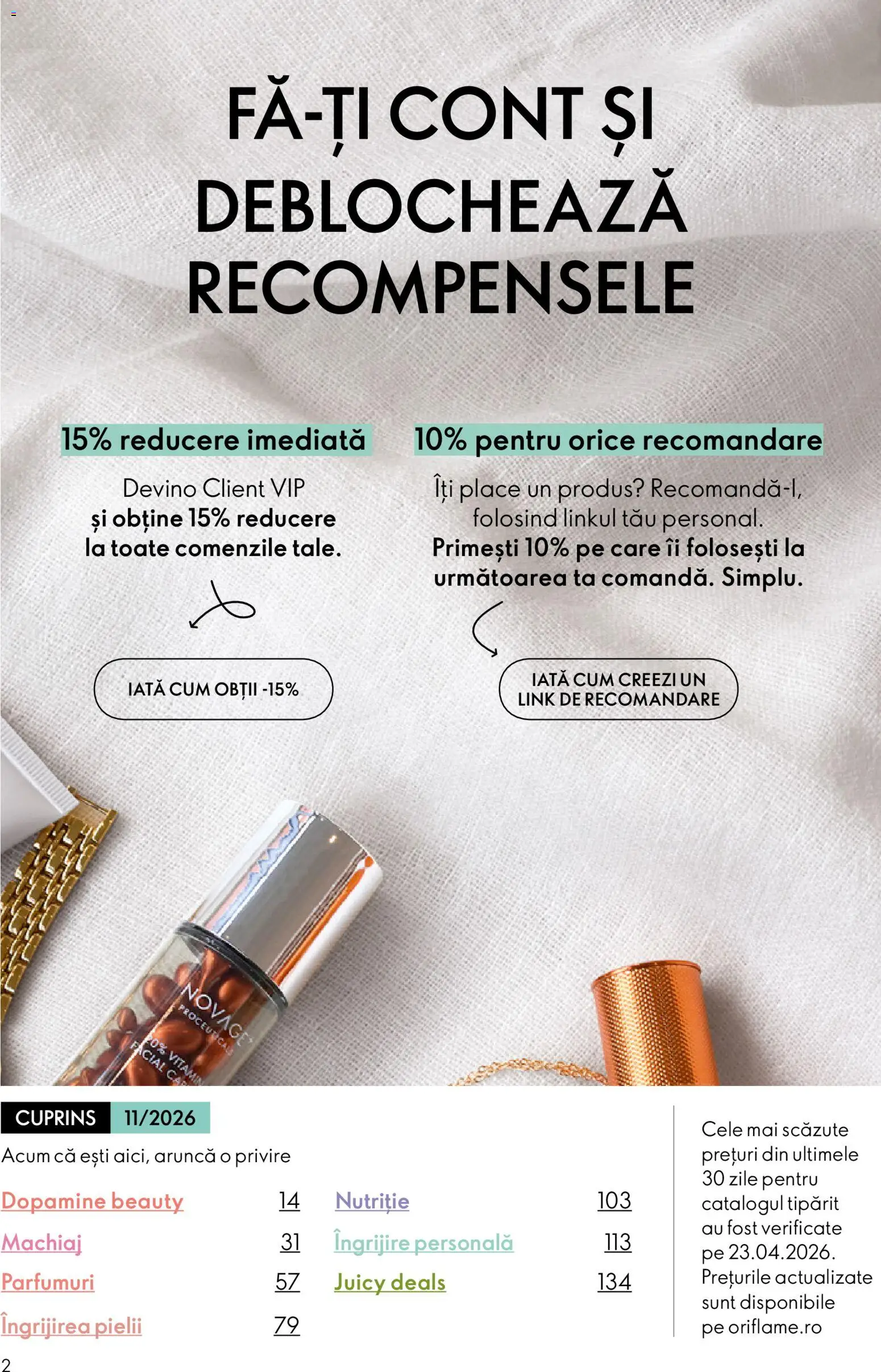 Noul catalog Oriflame – valabil de la 29.07.2026 | Pagină: 2 | Produse: Machiaj