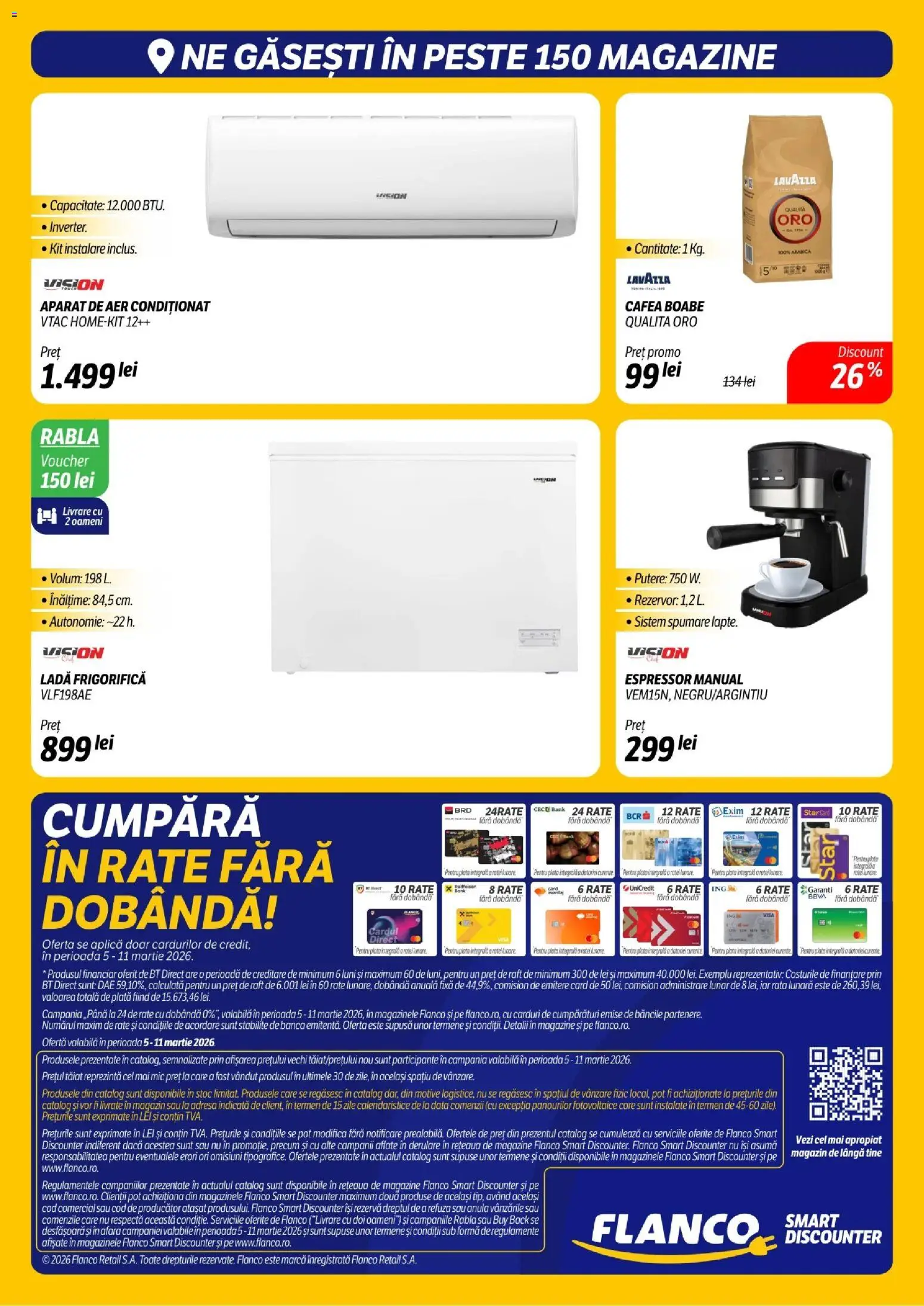 Noul catalog Flanco – valabil de la 05.03.2026 | Pagină: 21 | Produse: Aer Condiționat, Cafea, Pește, Ladă frigorifică