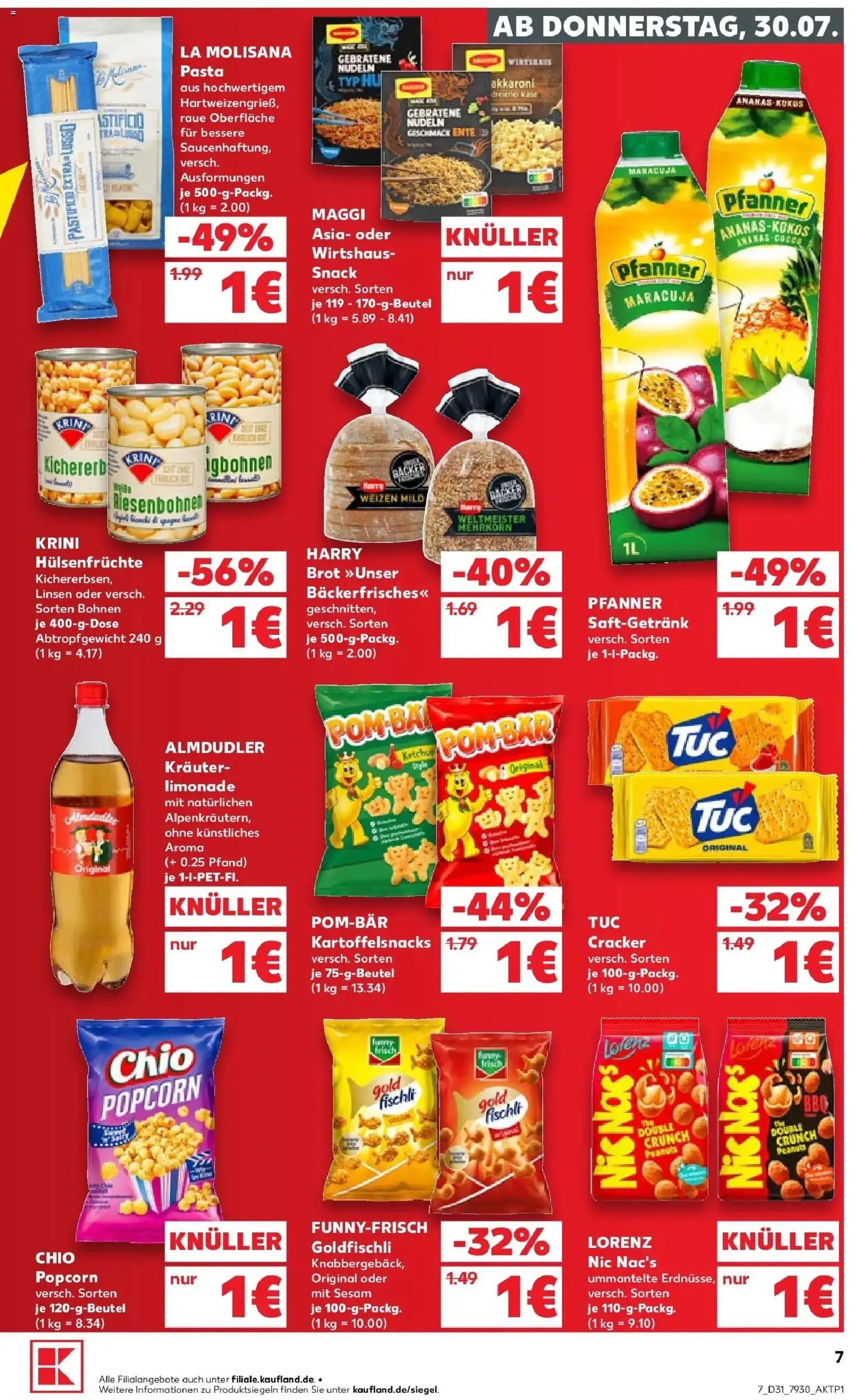 Kaufland Prospekt Bad Oldesloe – gültig ab 27.07.2026 | Seite: 16 | Produkte: Maggi, Pasta, Brot, Ente