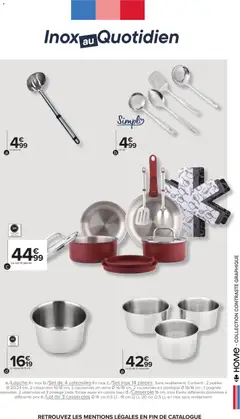 Carrefour - Prévisualisation de La casserole 16 cm, Casserole 16 cm, inox sans revêtement. valide à partir de 29/09/2026 | Page: 11 | Produits: Casseroles, Casserole