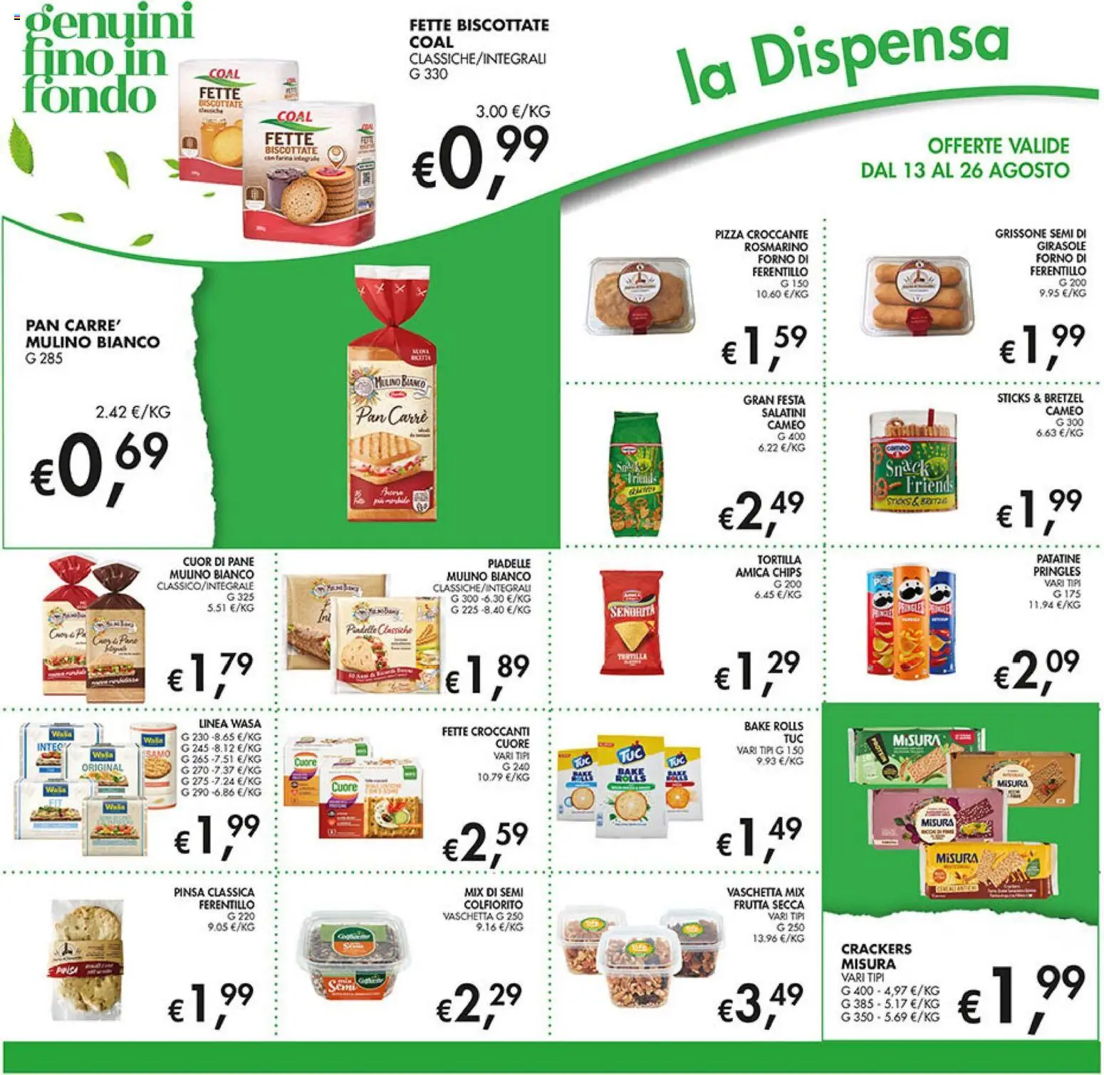 Volantino Coal del 13/08/2026 | Pagina: 20 | Prodotti: Rosmarino, Salatini, Patatine, Frutta