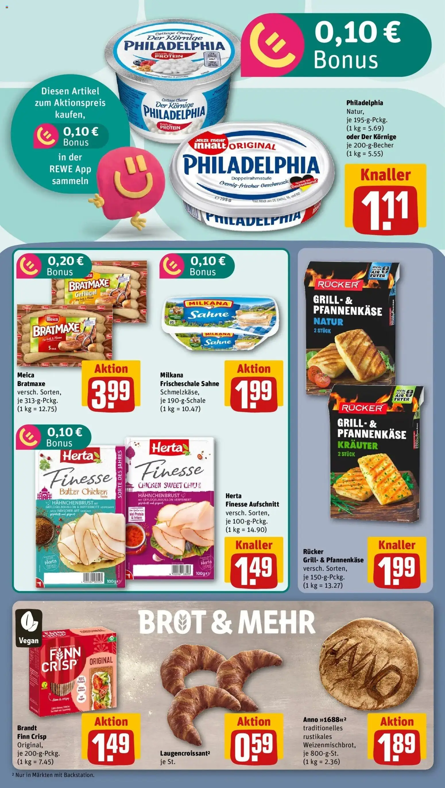 REWE Prospekt ab 24.08.2026 zum Blättern » Angebote | Seite: 10 | Produkte: Grill, Meica, Brot, Hahnchenbrust
