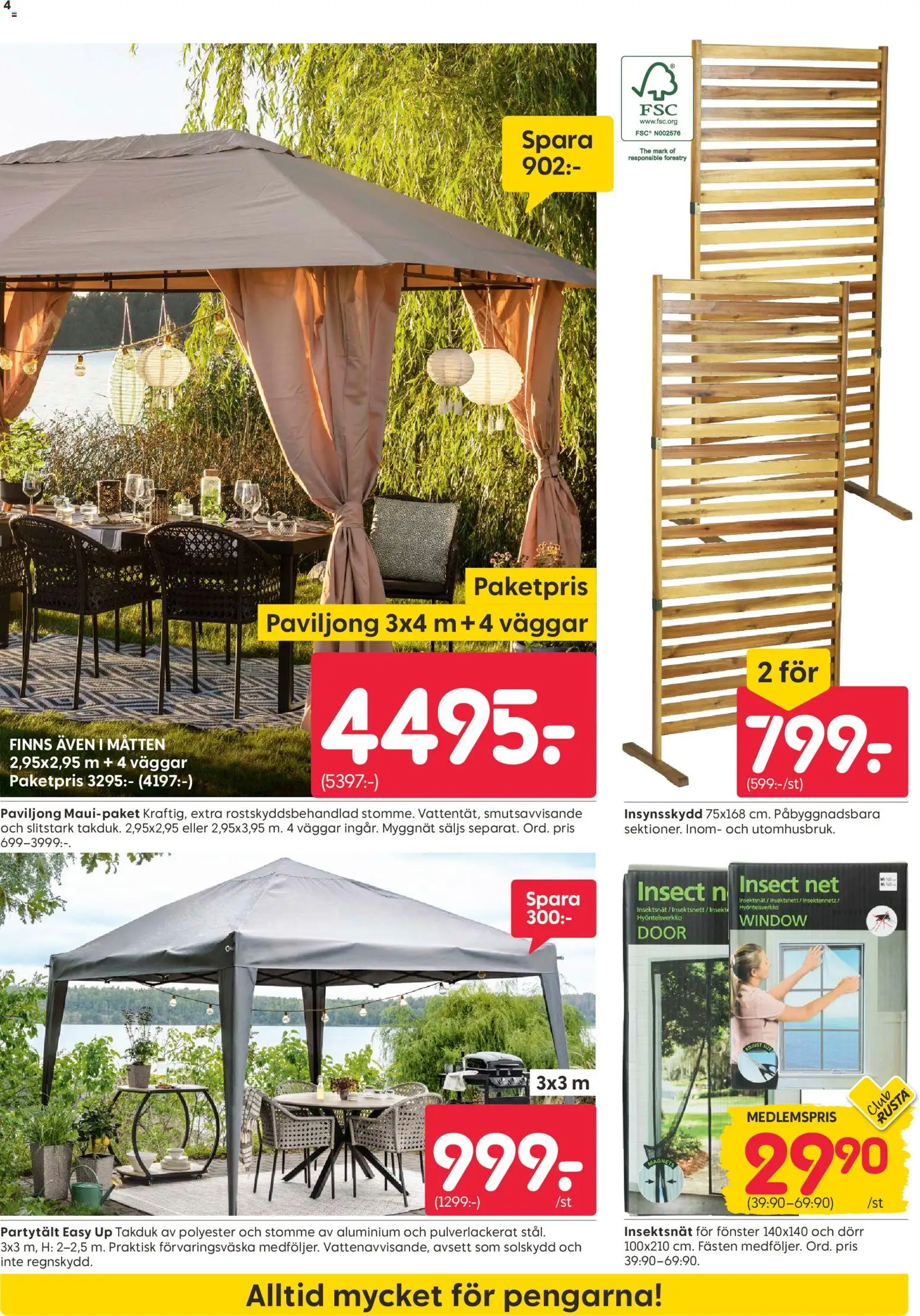 Rusta reklamblad aktuell från 01.06.2026 | Sida: 4 | Produkter: Myggnät