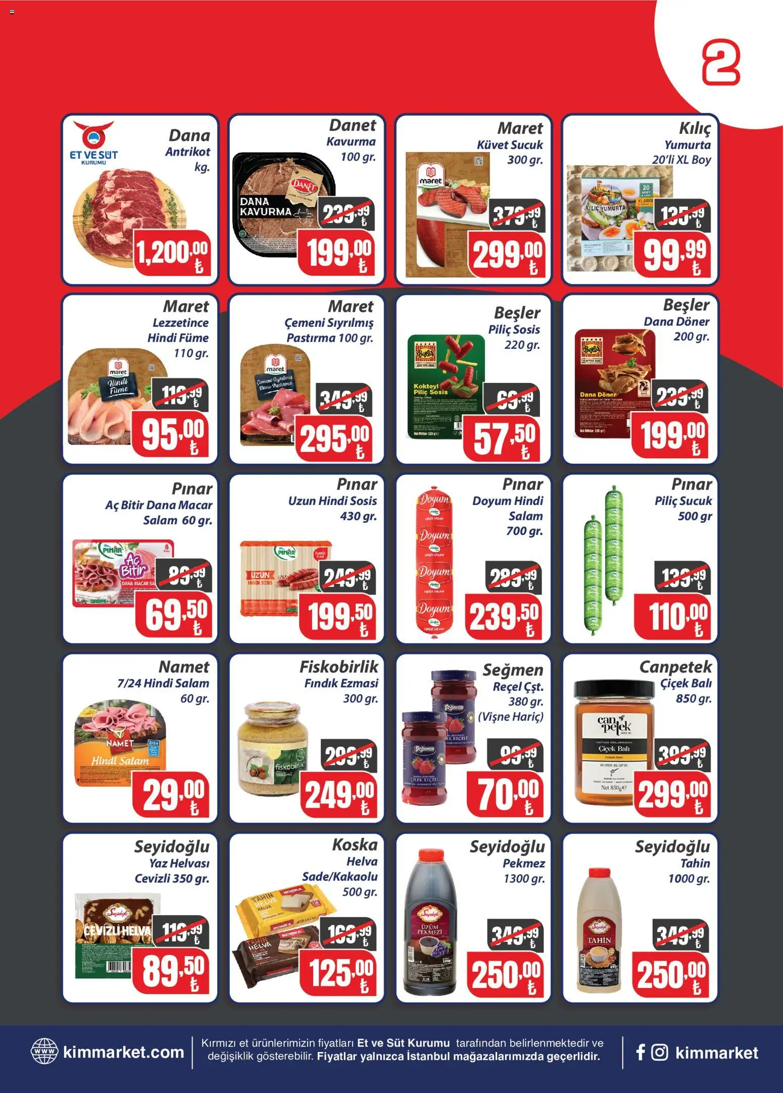 Kim Market Katalog - Marmara Insert - 19 Ekim 2026 tarihinden itibaren geçerlidir | Sayfa: 2 | Ürünler: Süt, Fındık, Sosis, Sucuk