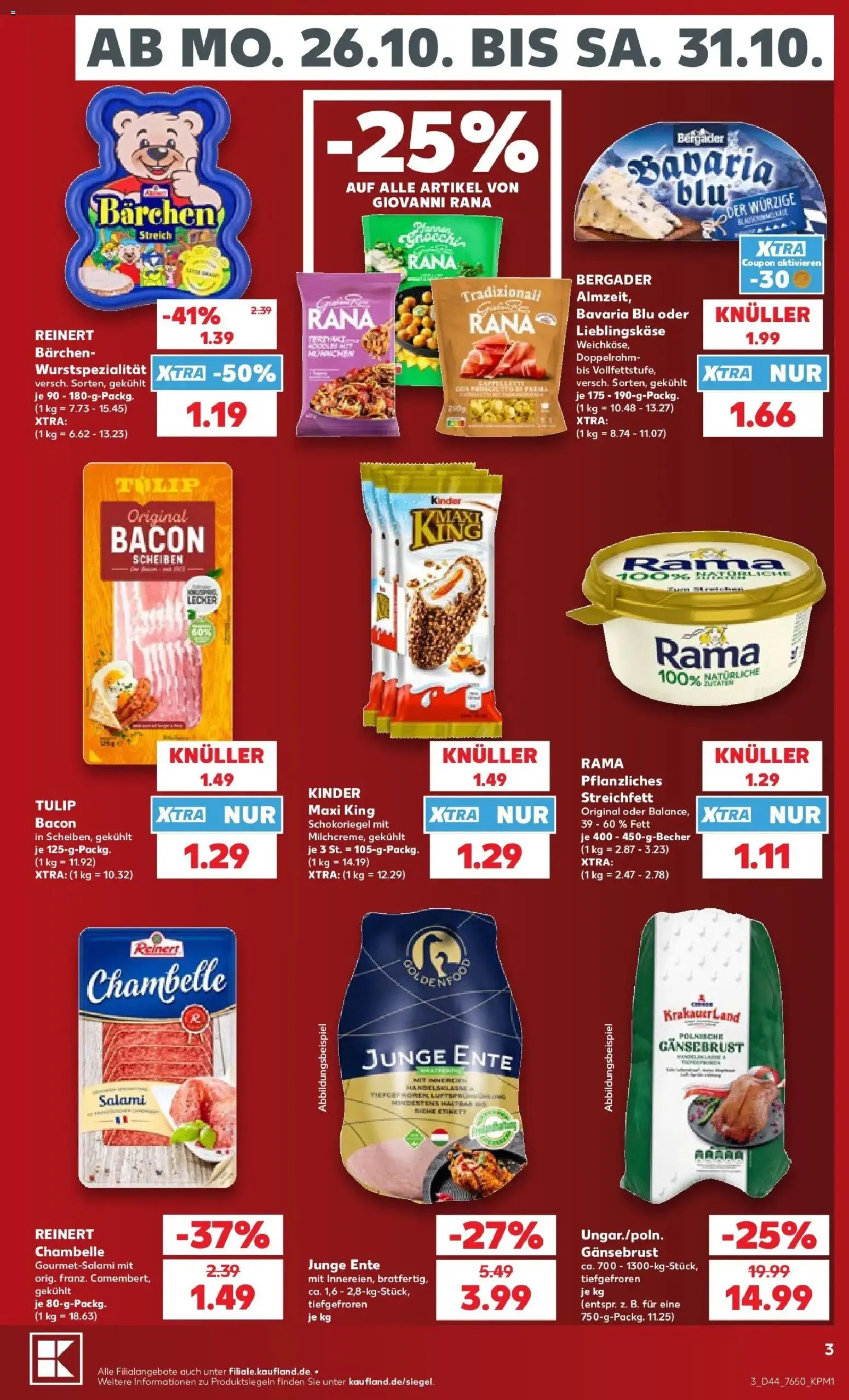 Kaufland Prospekt Horb Am Neckar – gültig ab 26.10.2026 | Seite: 7 | Produkte: Rama, Salami, Ente