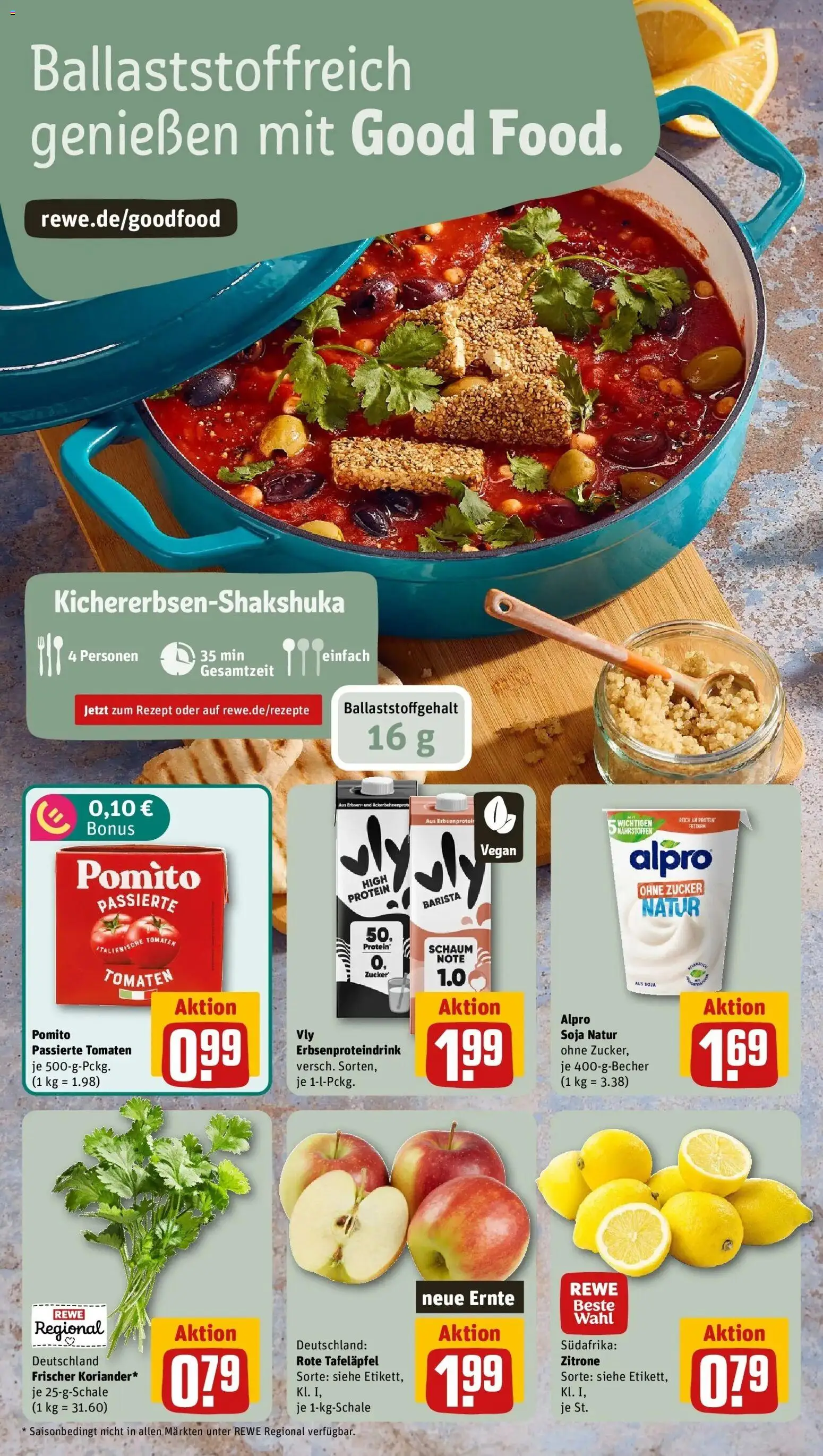 REWE Prospekt ab 07.09.2026 zum Blättern » Angebote | Seite: 4 | Produkte: Alpro, Zucker, Zitrone, Erbsen