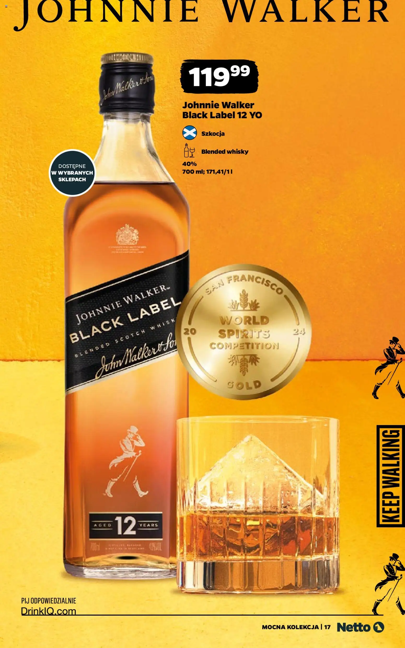 Netto gazetka - Alkohole mocne od 08.06.2026 | Strona: 17 | Produkty: Black Label, Whisky