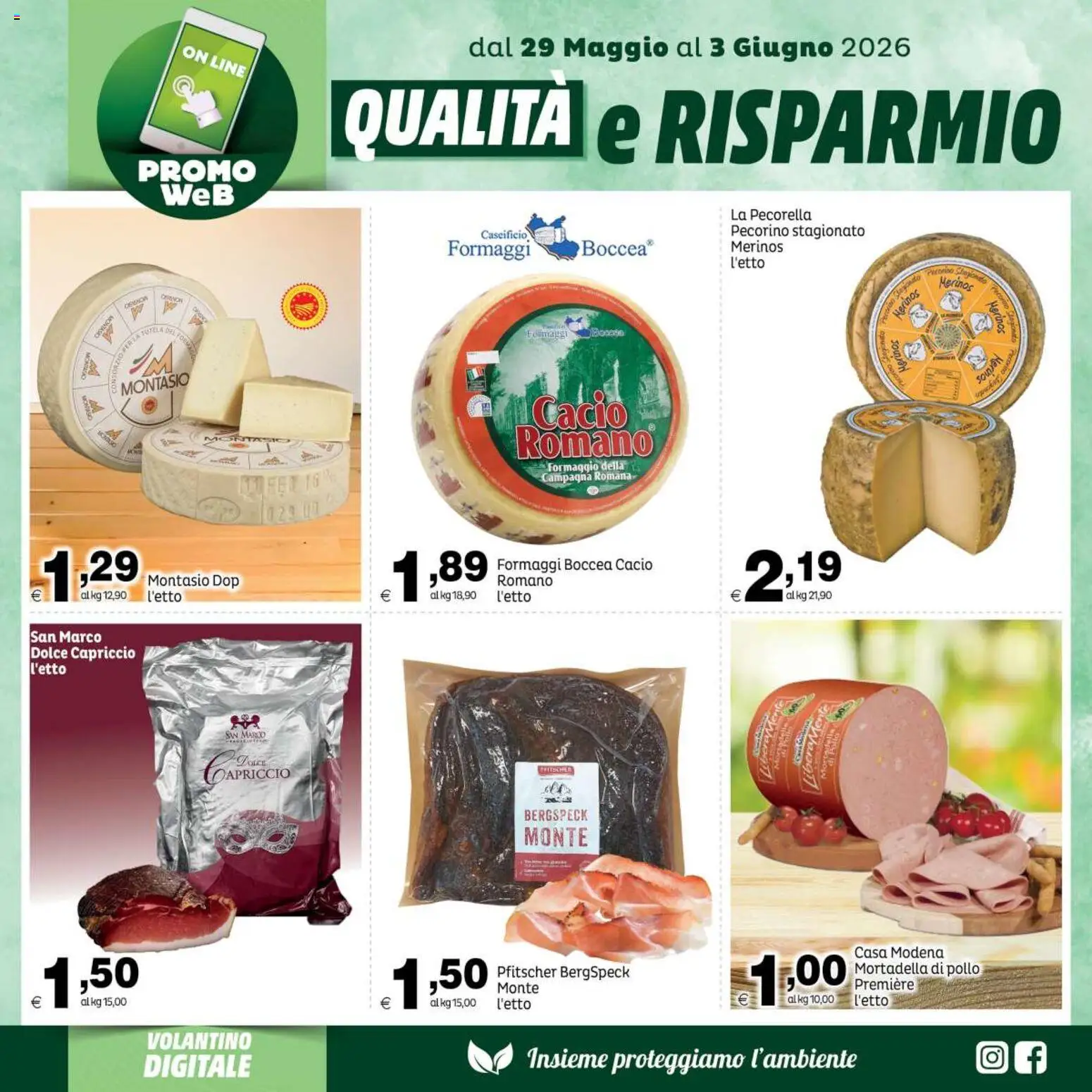 Volantino Elite Supermercati del 29.05.2026 | Pagina: 5 | Prodotti: Pollo, Formaggio, Mortadella, Pecorino